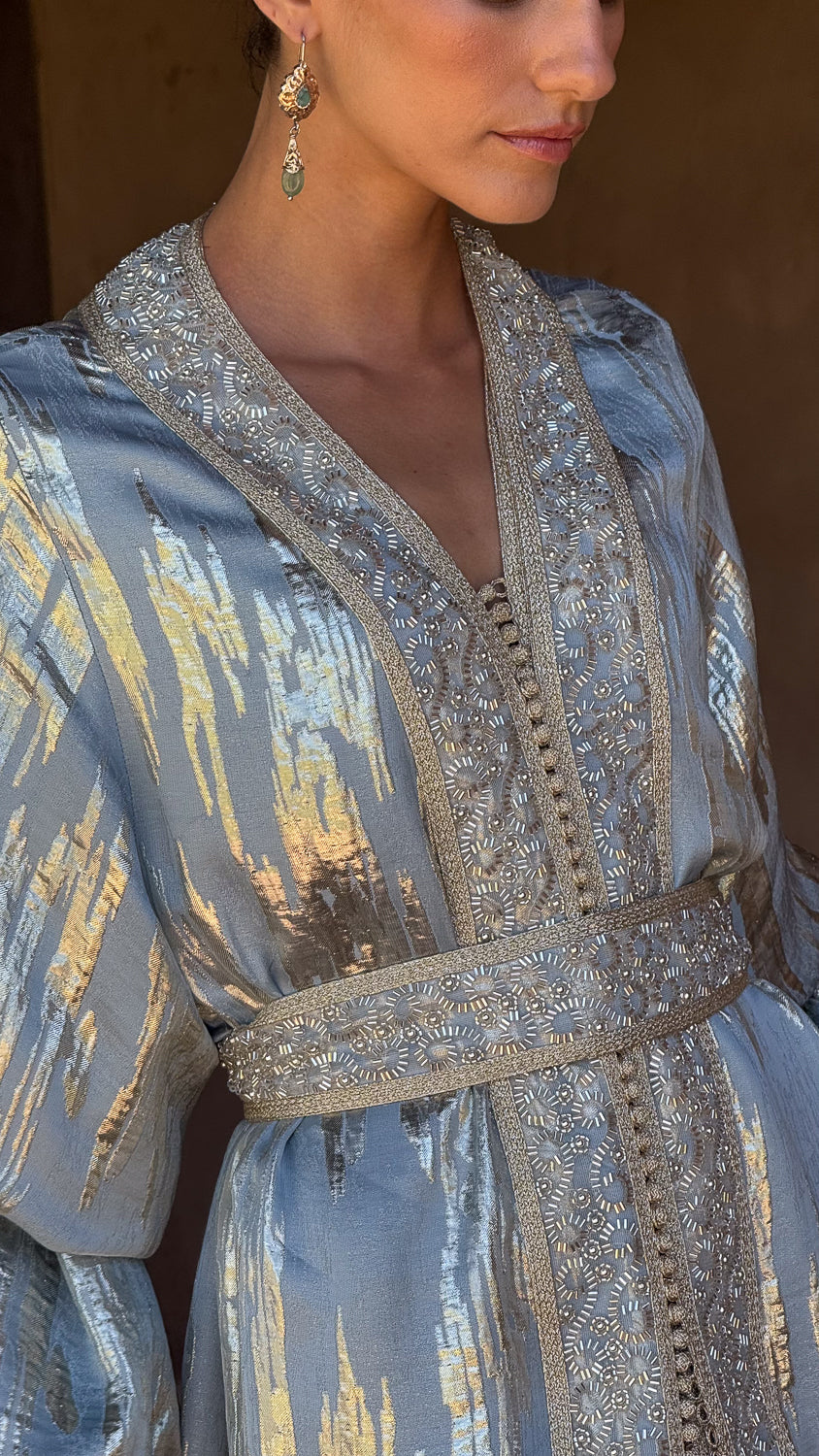 ILHAM TWO-PIECE BEADED KAFTAN