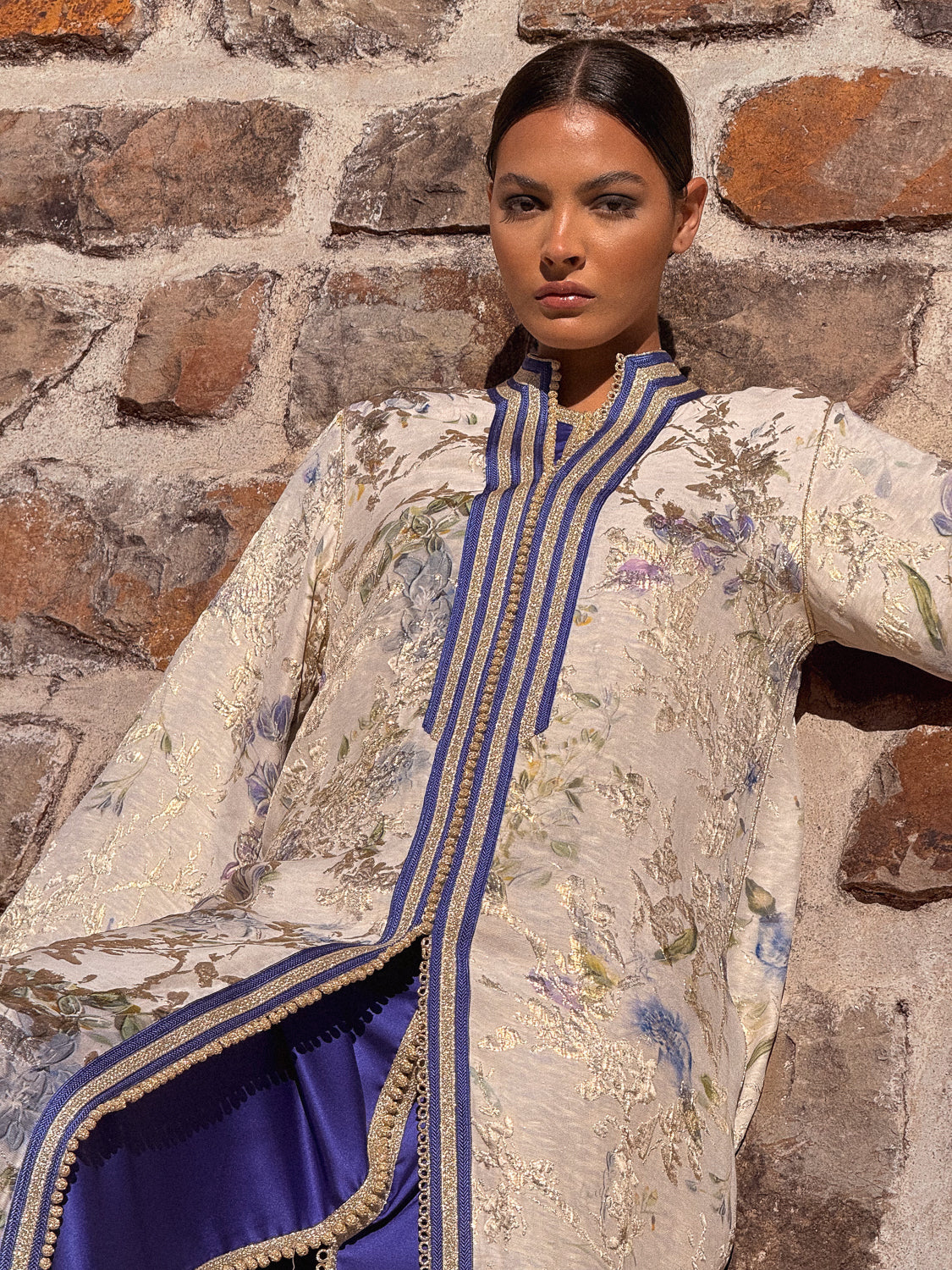 ELYA TWO-PIECE SILK KAFTAN
