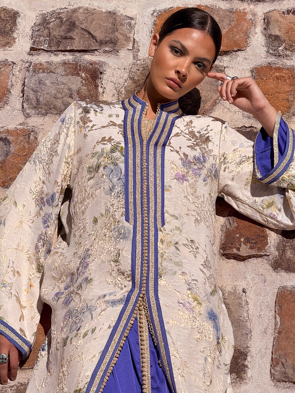 ELYA TWO-PIECE SILK KAFTAN