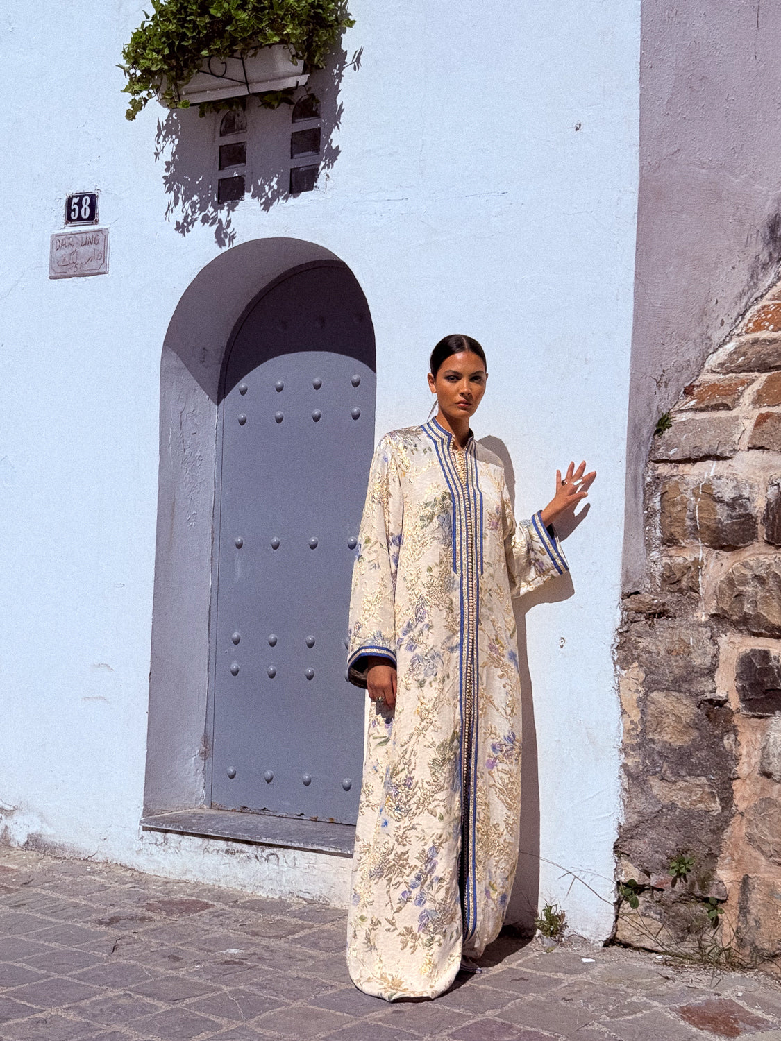 ELYA TWO-PIECE SILK KAFTAN