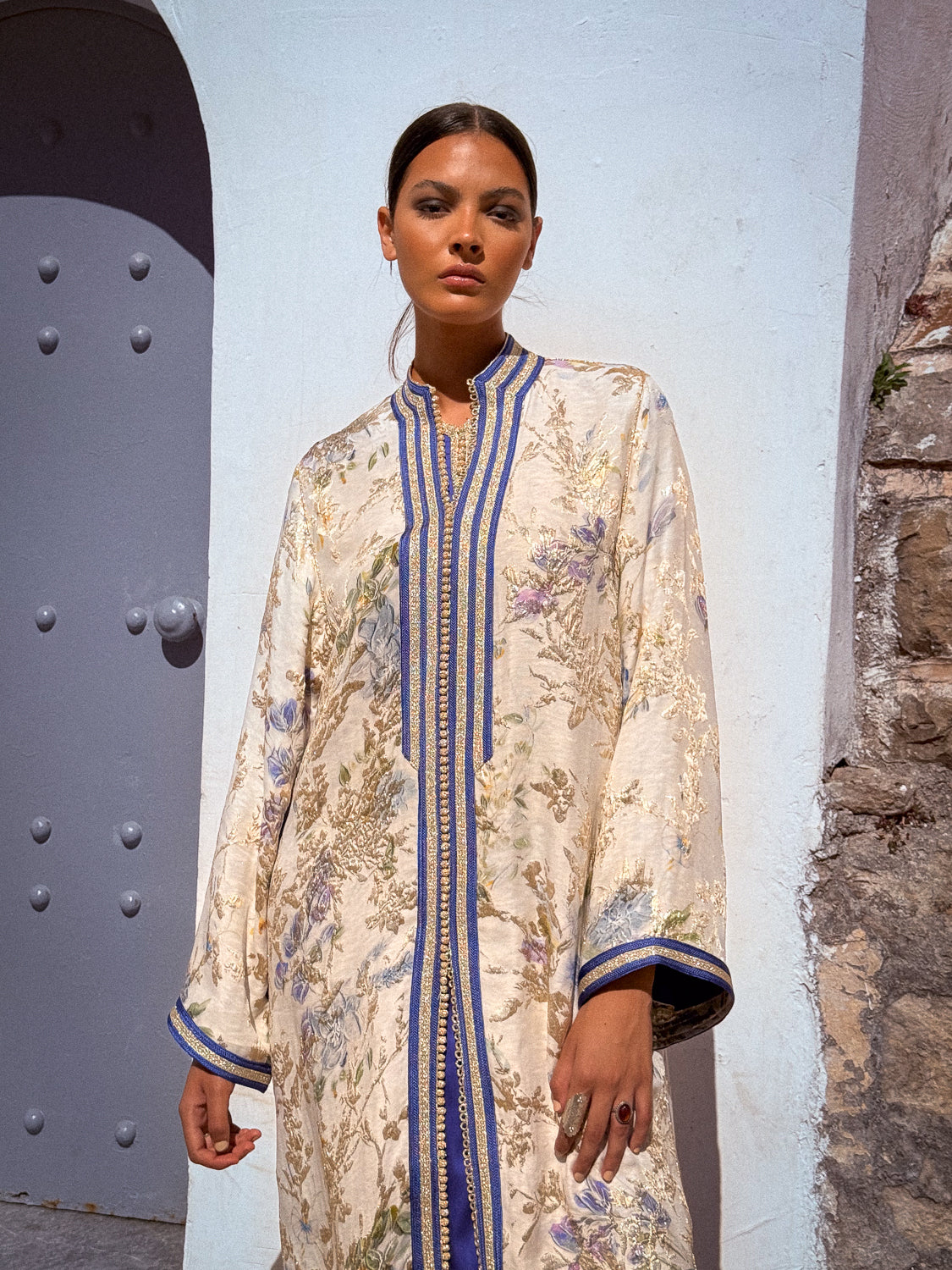 ELYA TWO-PIECE SILK KAFTAN