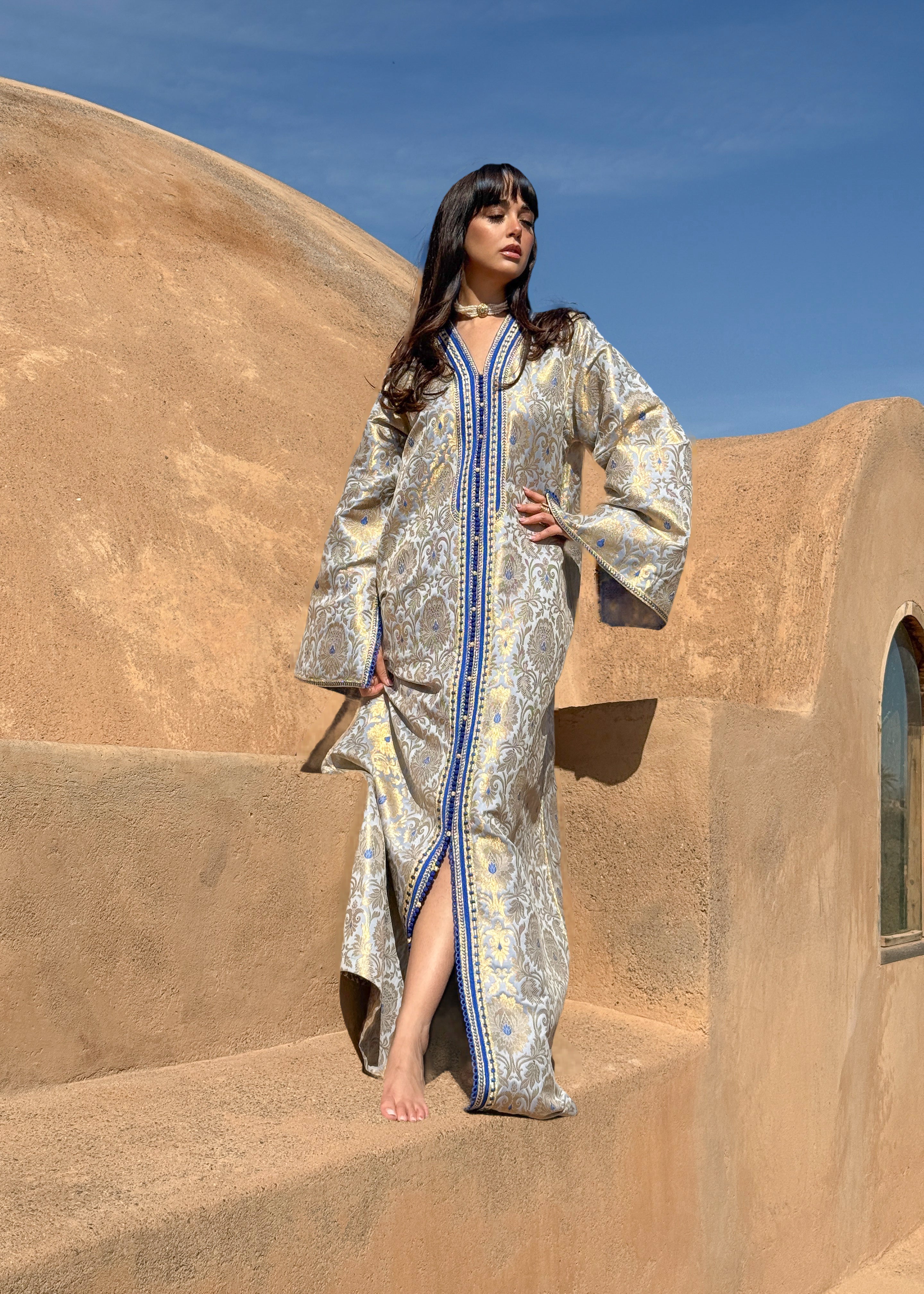 ELYA SILK BROCADE KAFTAN