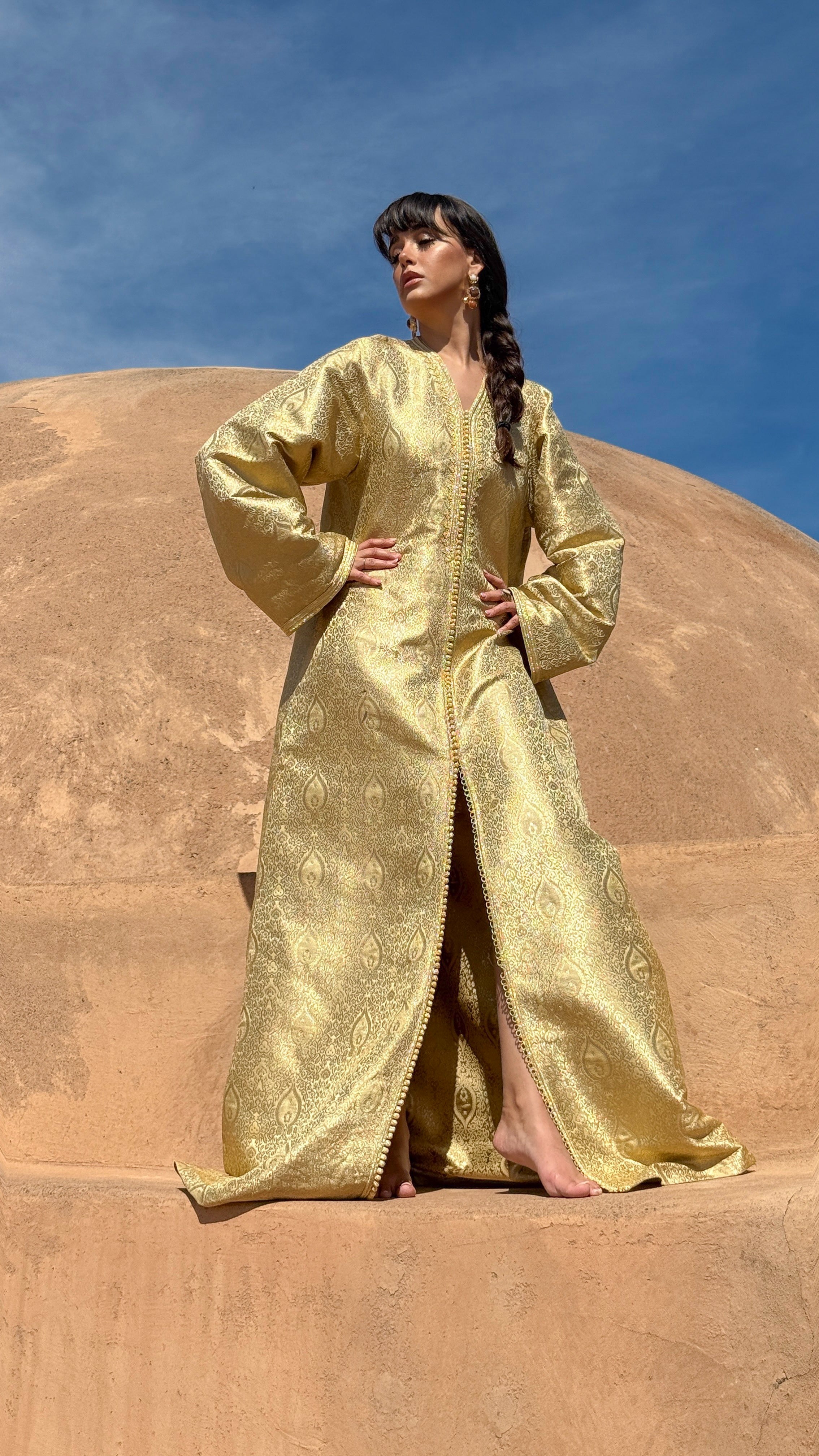 FERIAL SILK BROCADE KAFTAN