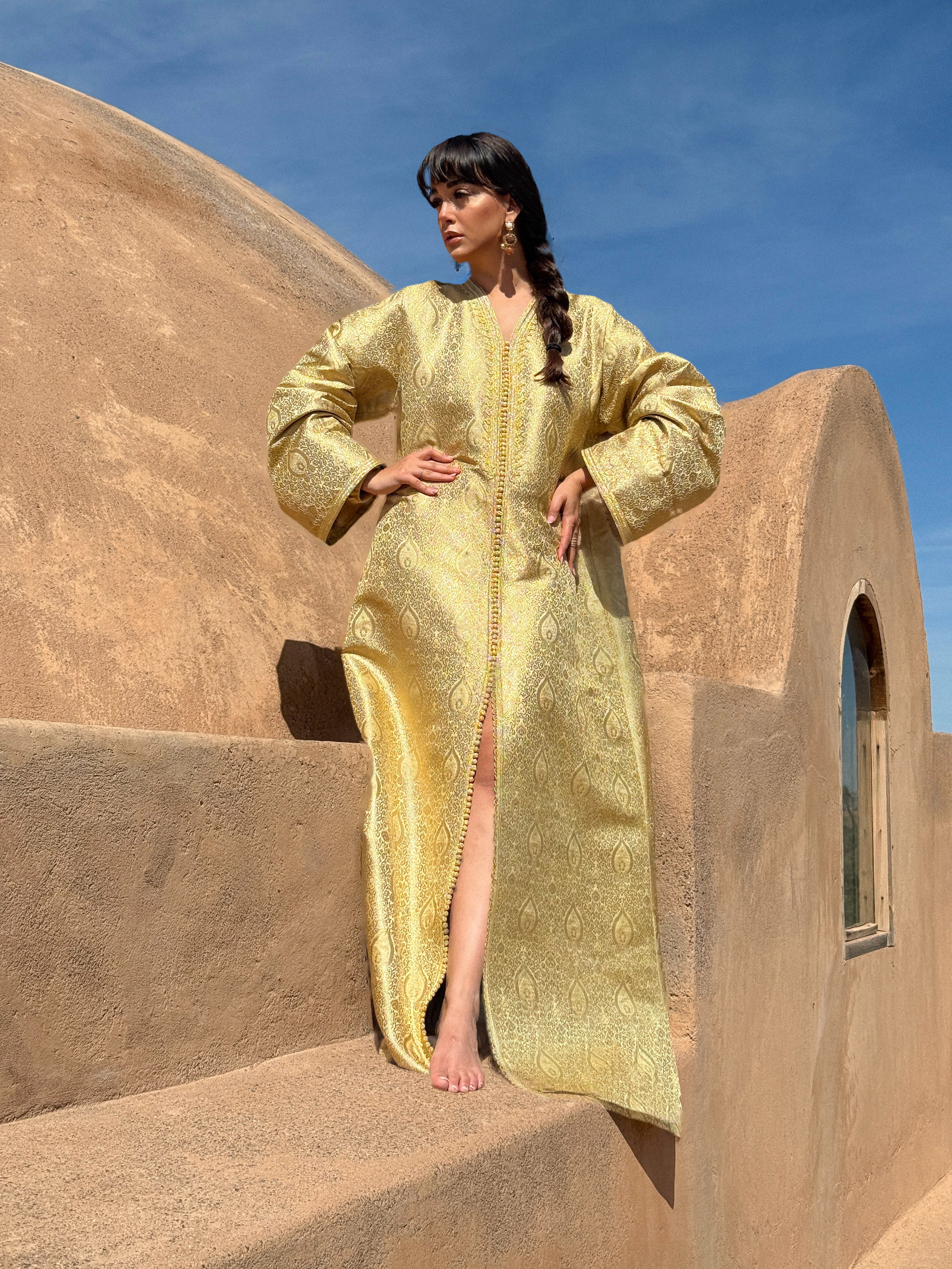 FERIAL SILK BROCADE KAFTAN