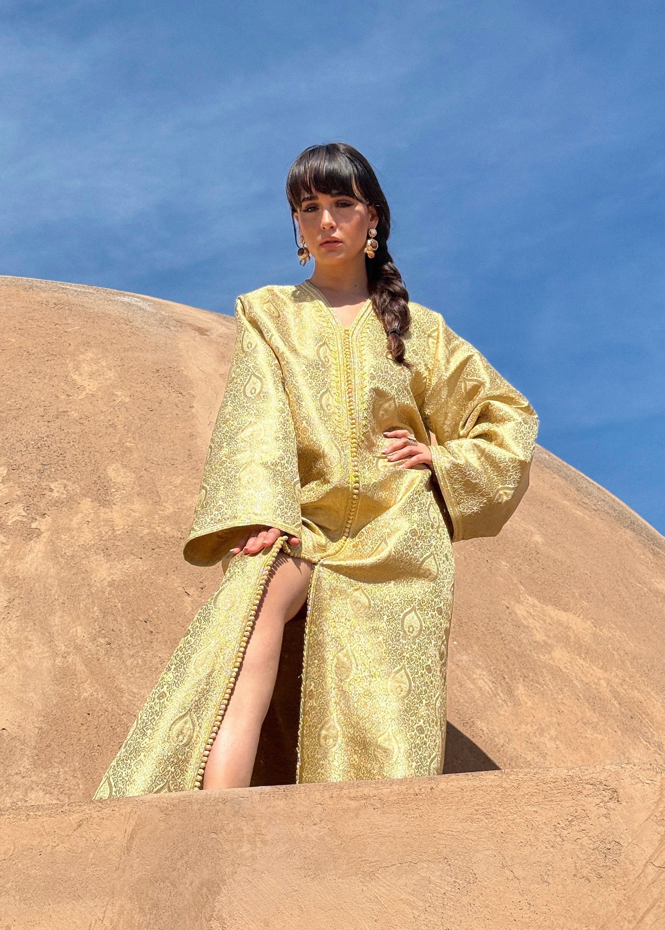 FERIAL SILK BROCADE KAFTAN
