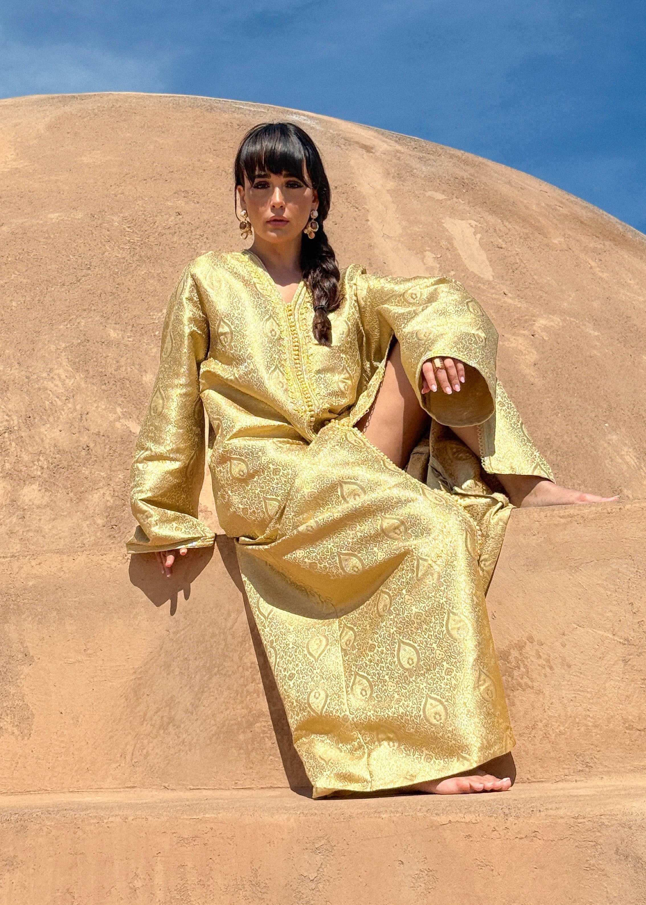 FERIAL SILK BROCADE KAFTAN