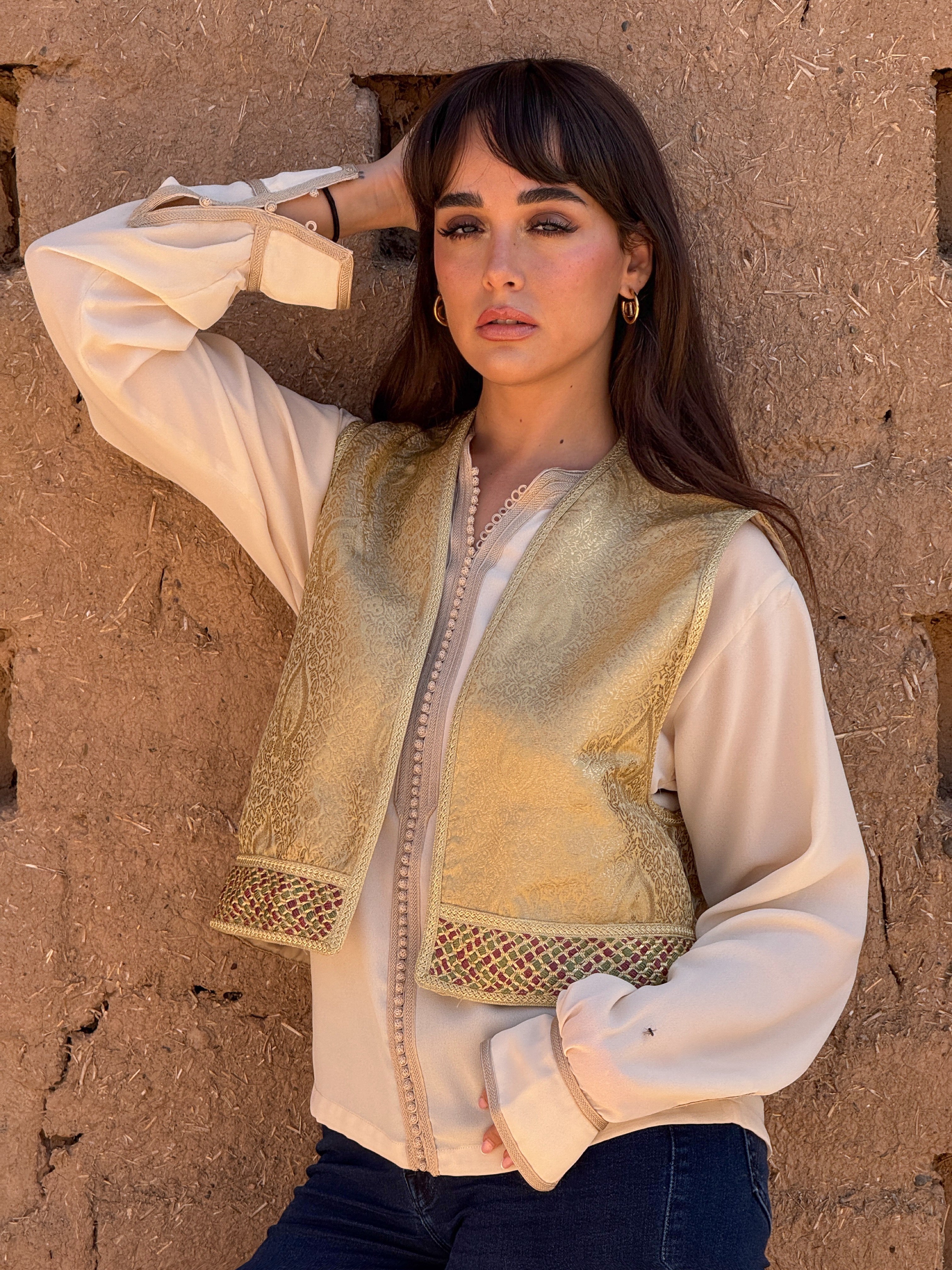 EMAD SILK BROCADE GILET