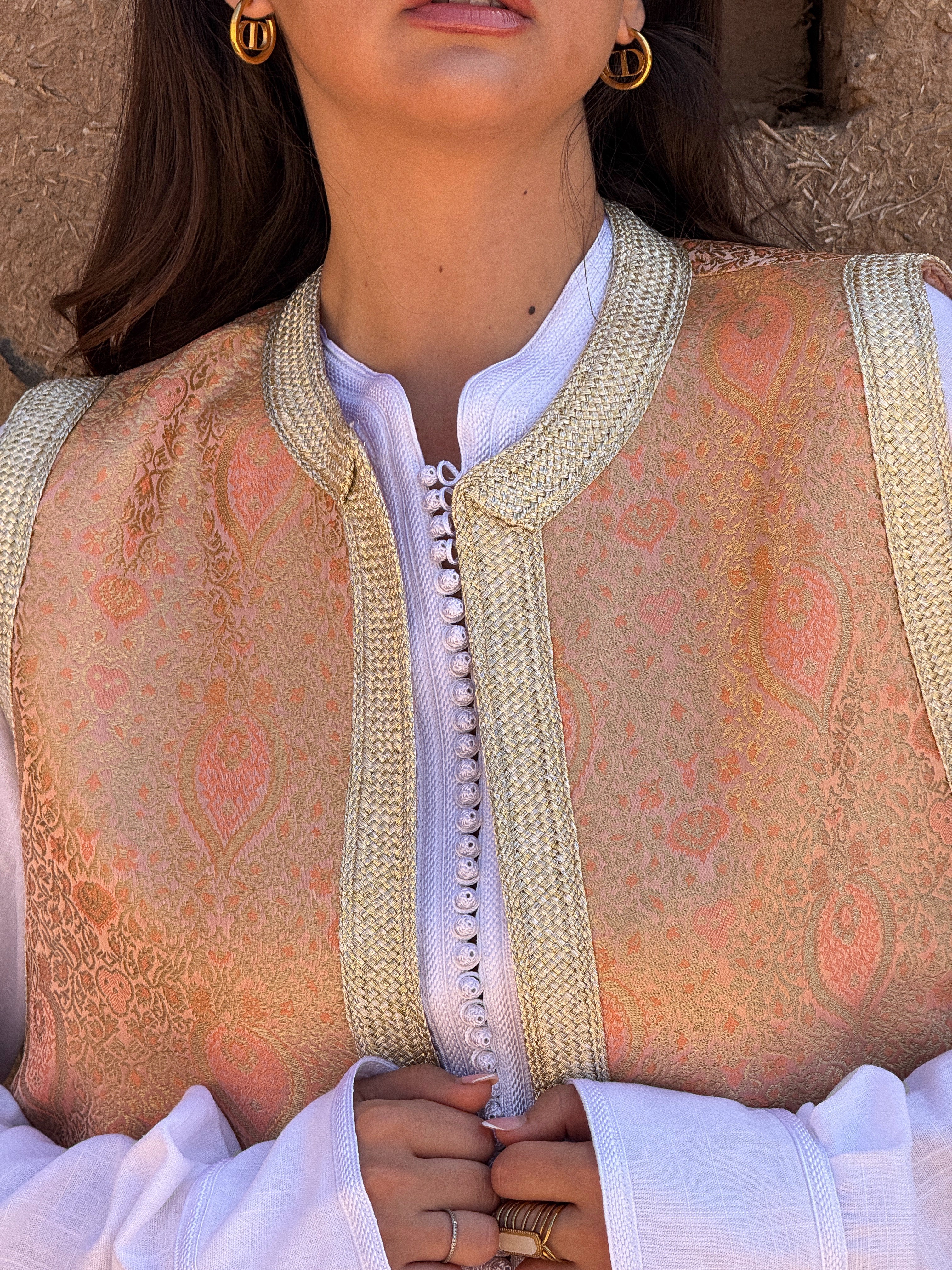 RIDA SILK BROCADE GILET