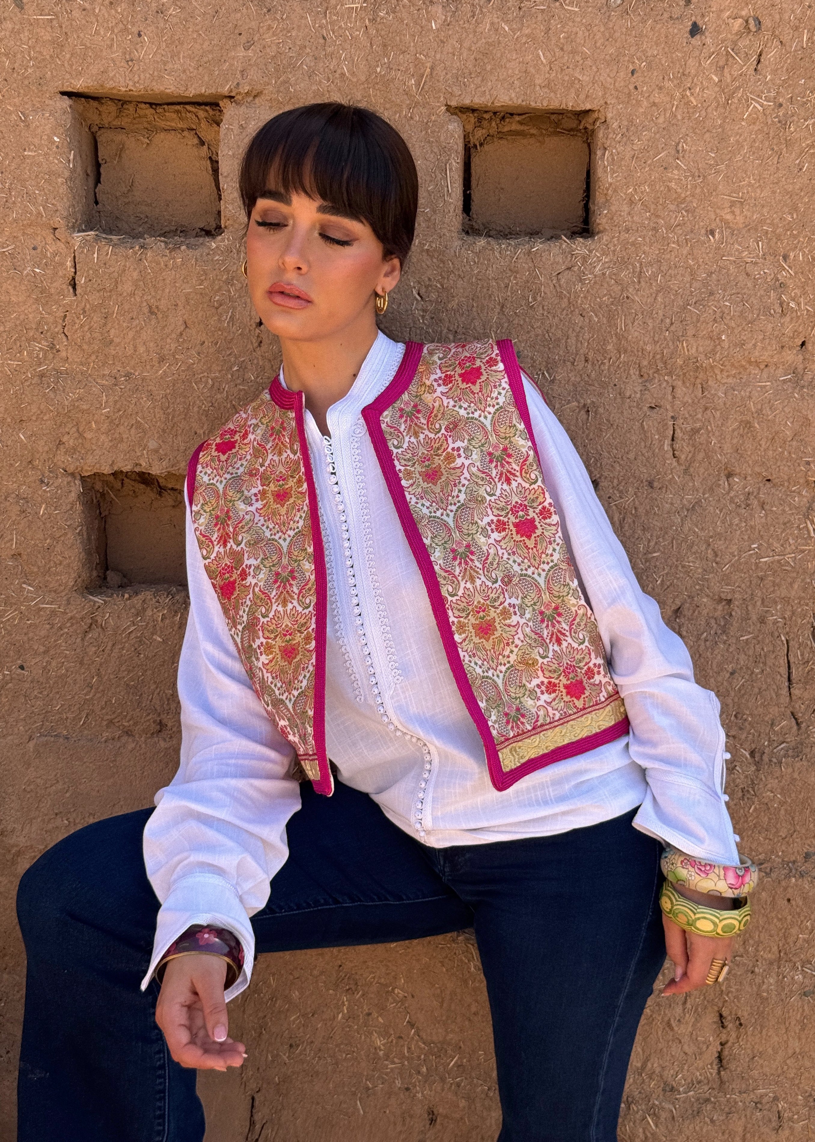 LABIB SILK BROCADE GILET