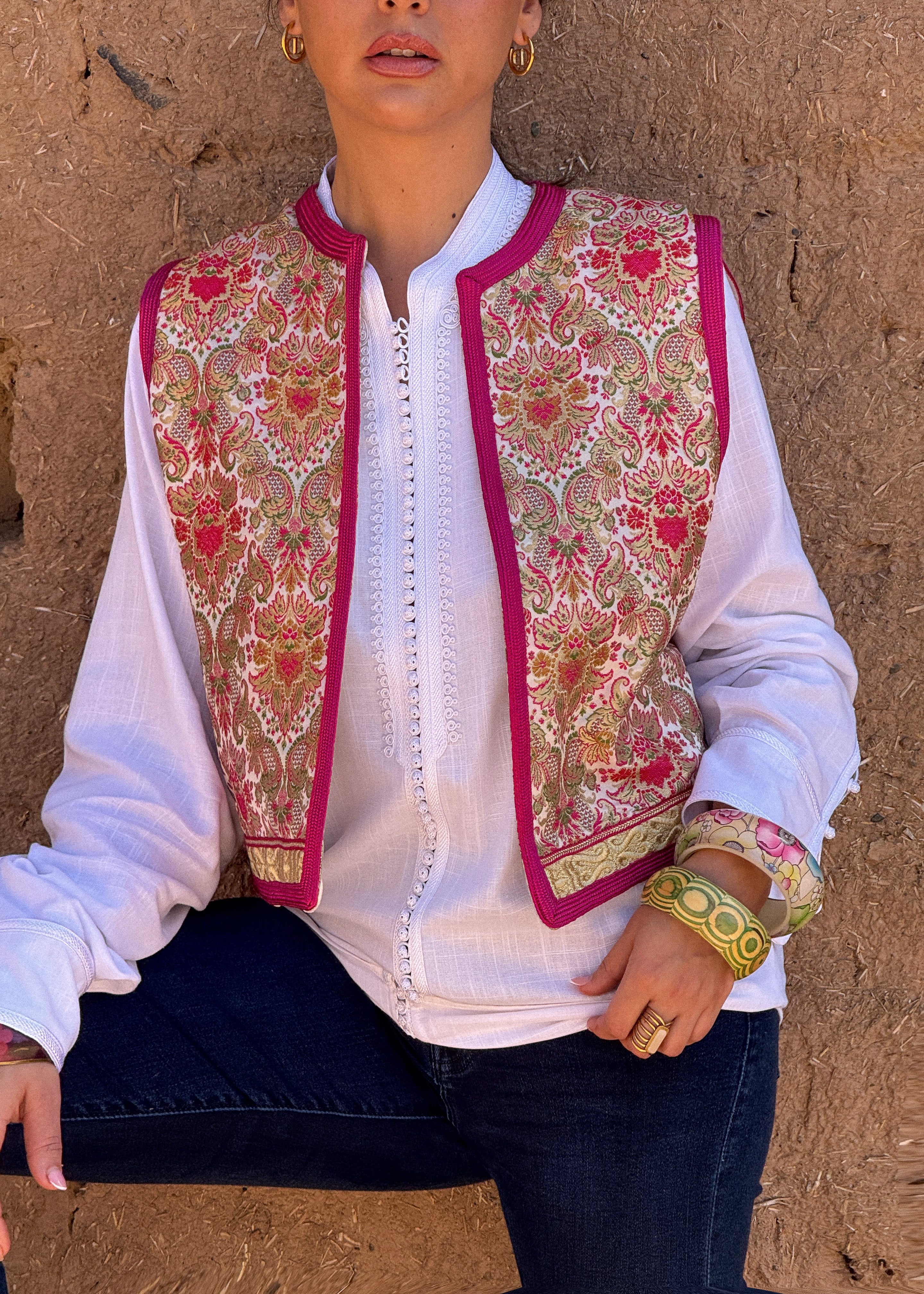 LABIB SILK BROCADE GILET