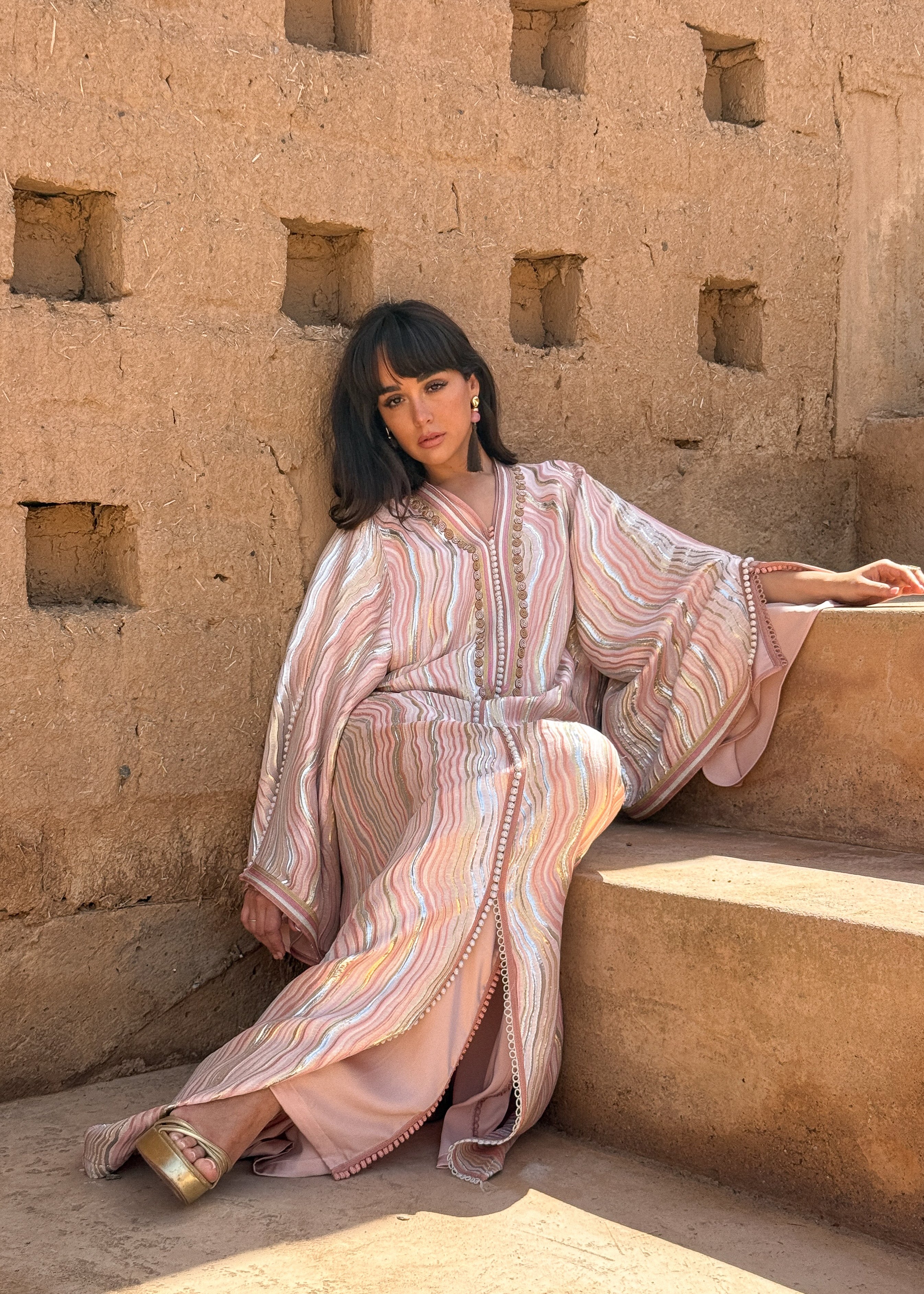 NACIRA TWO-PIECE KAFTAN