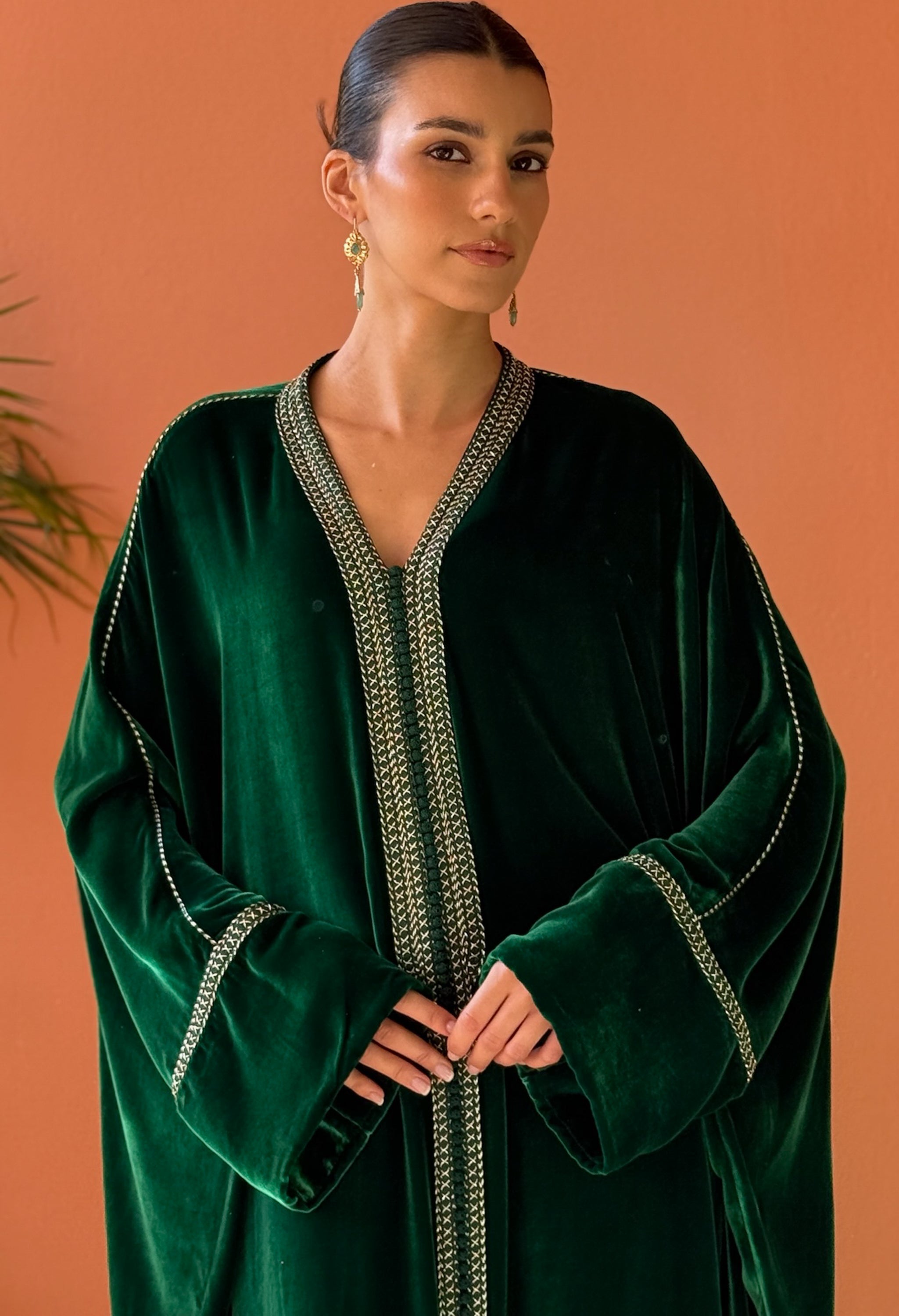 KHAYRA OVERSIZED VELVET KAFTAN
