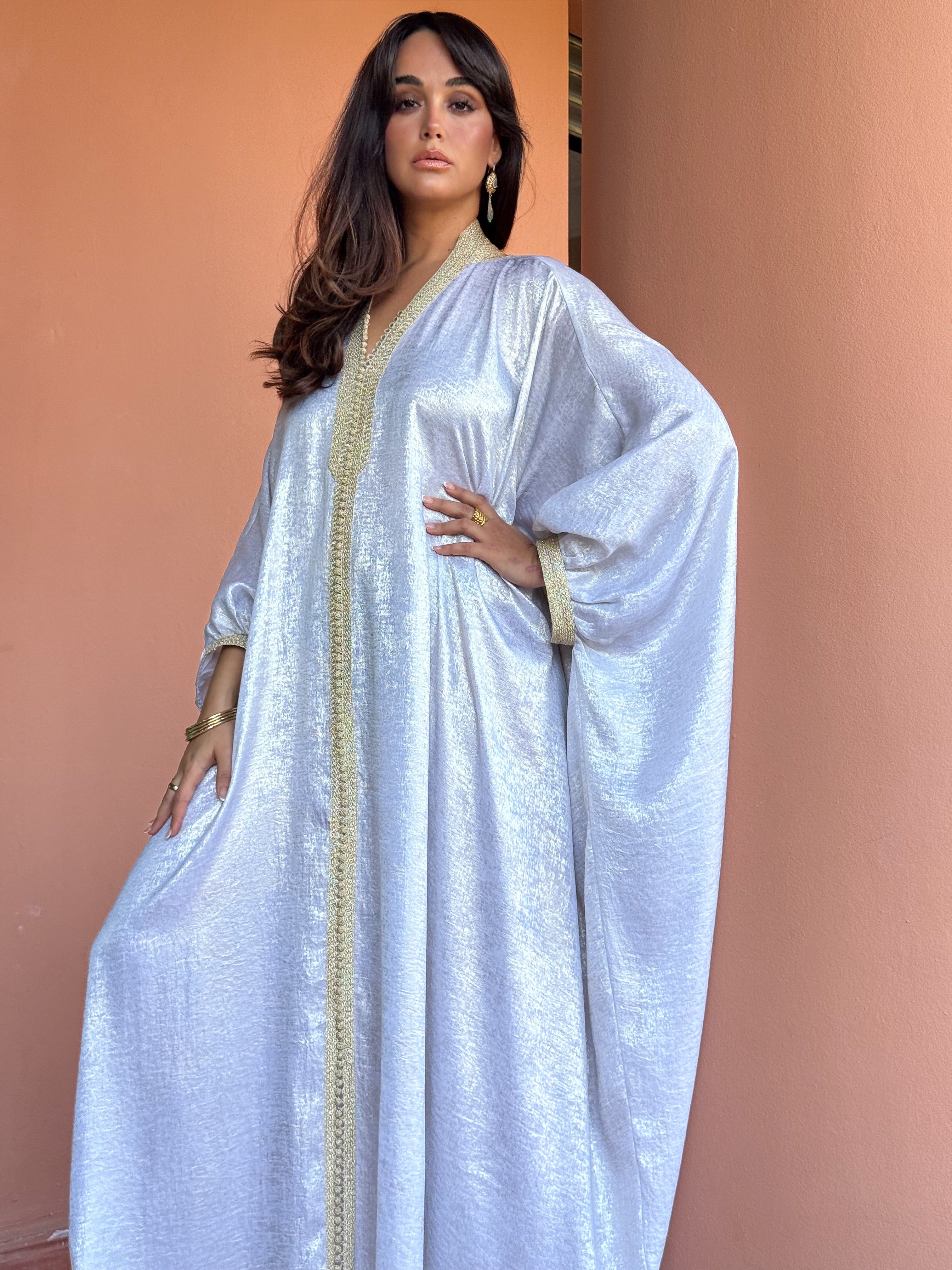 NOOF OVERSIZED SHIMMERING CREPE KAFTAN