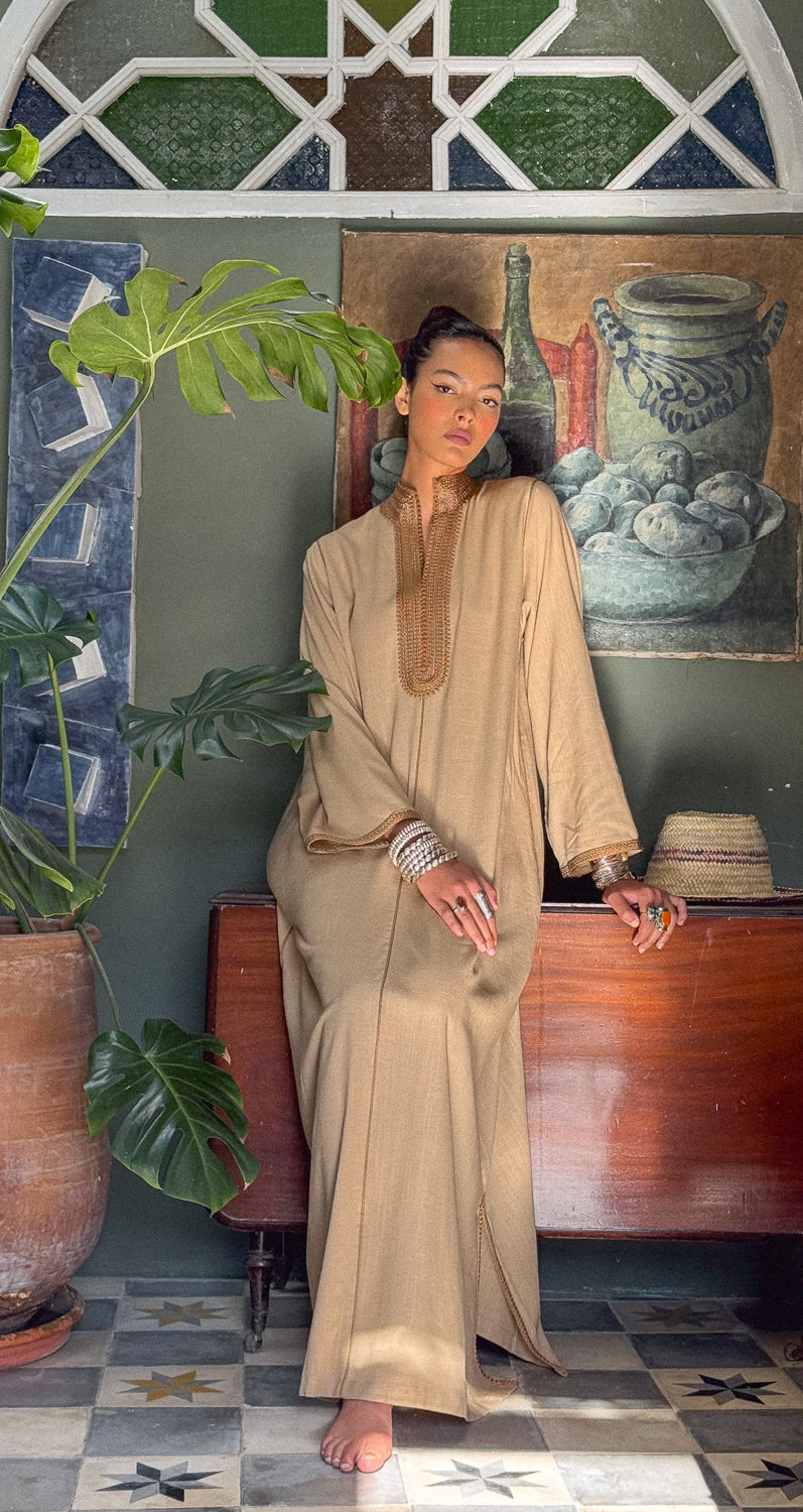 DHALIDA LINEN KAFTAN