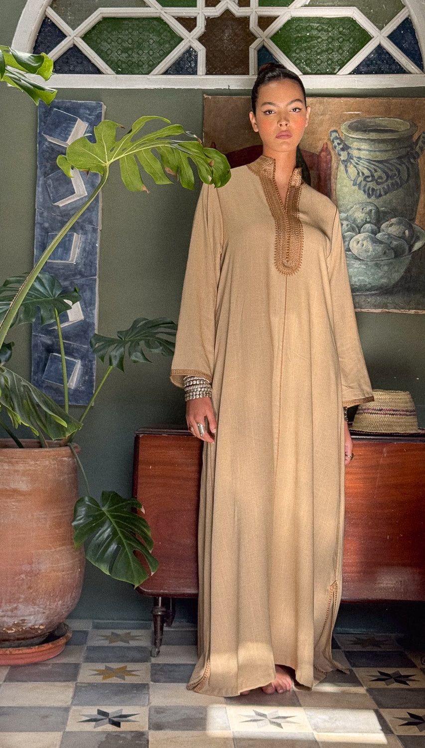 DHALIDA LINEN KAFTAN