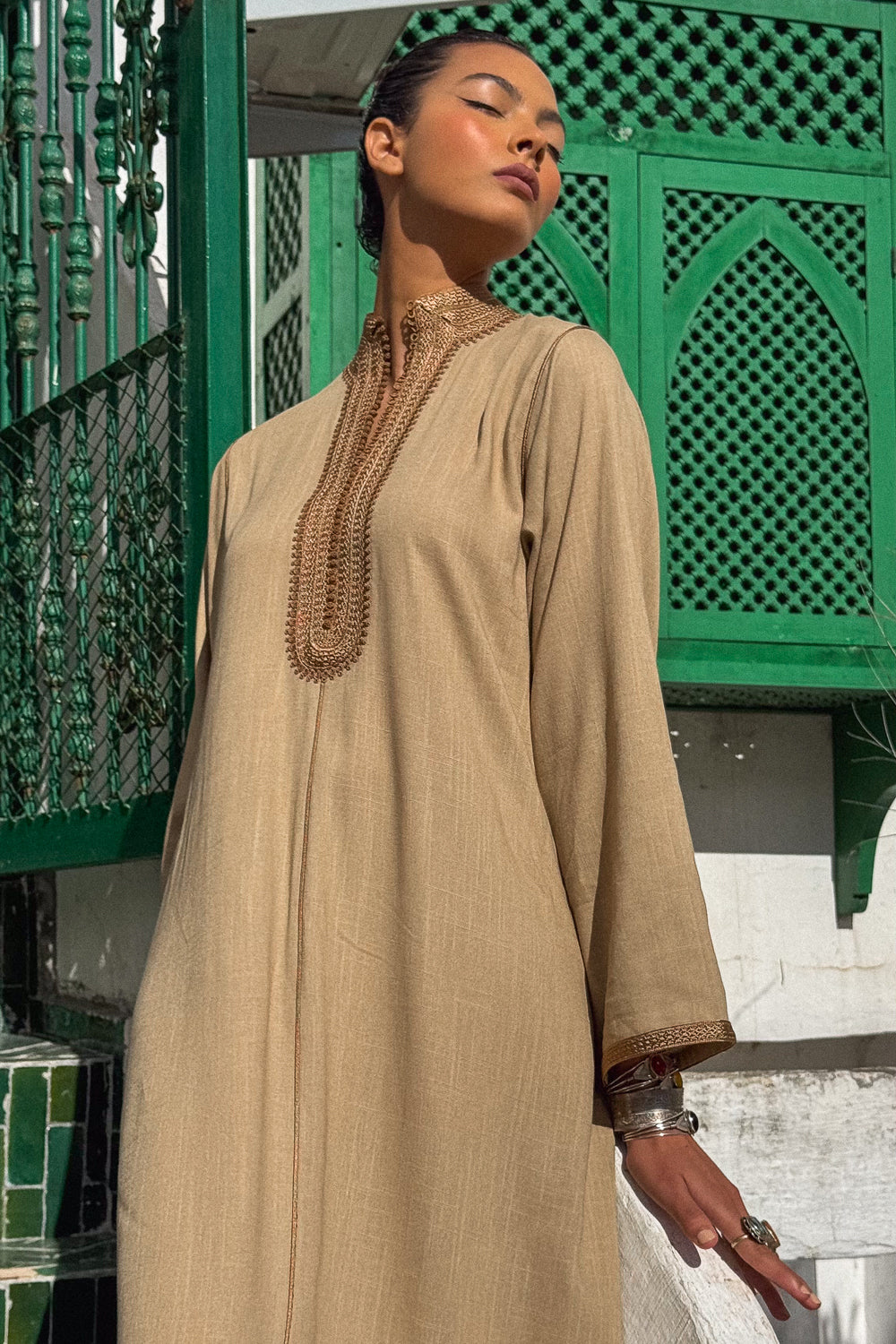 DHALIDA LINEN KAFTAN
