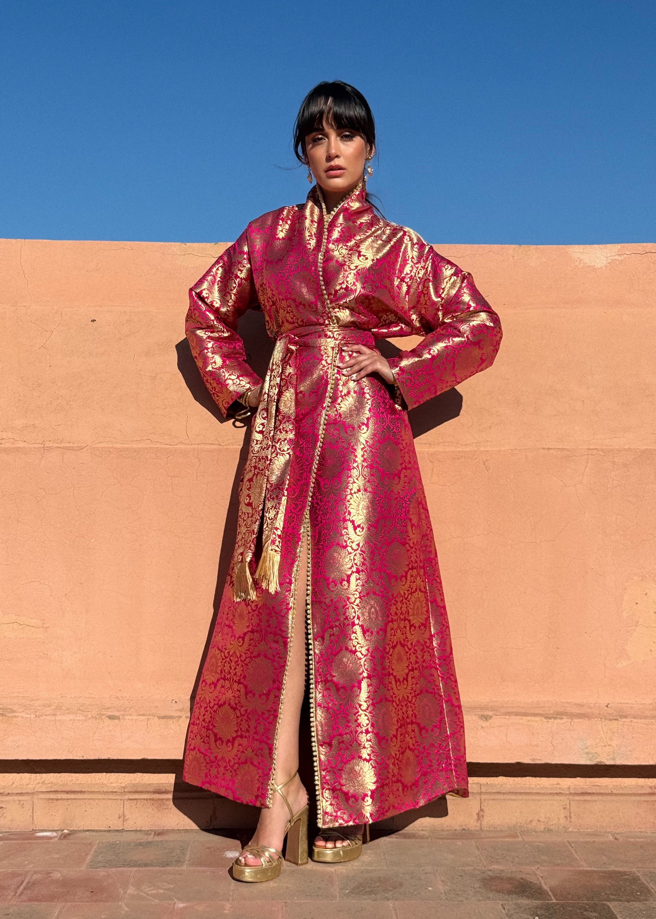 AMAR SILK BROCADE KAFTAN KIMONO
