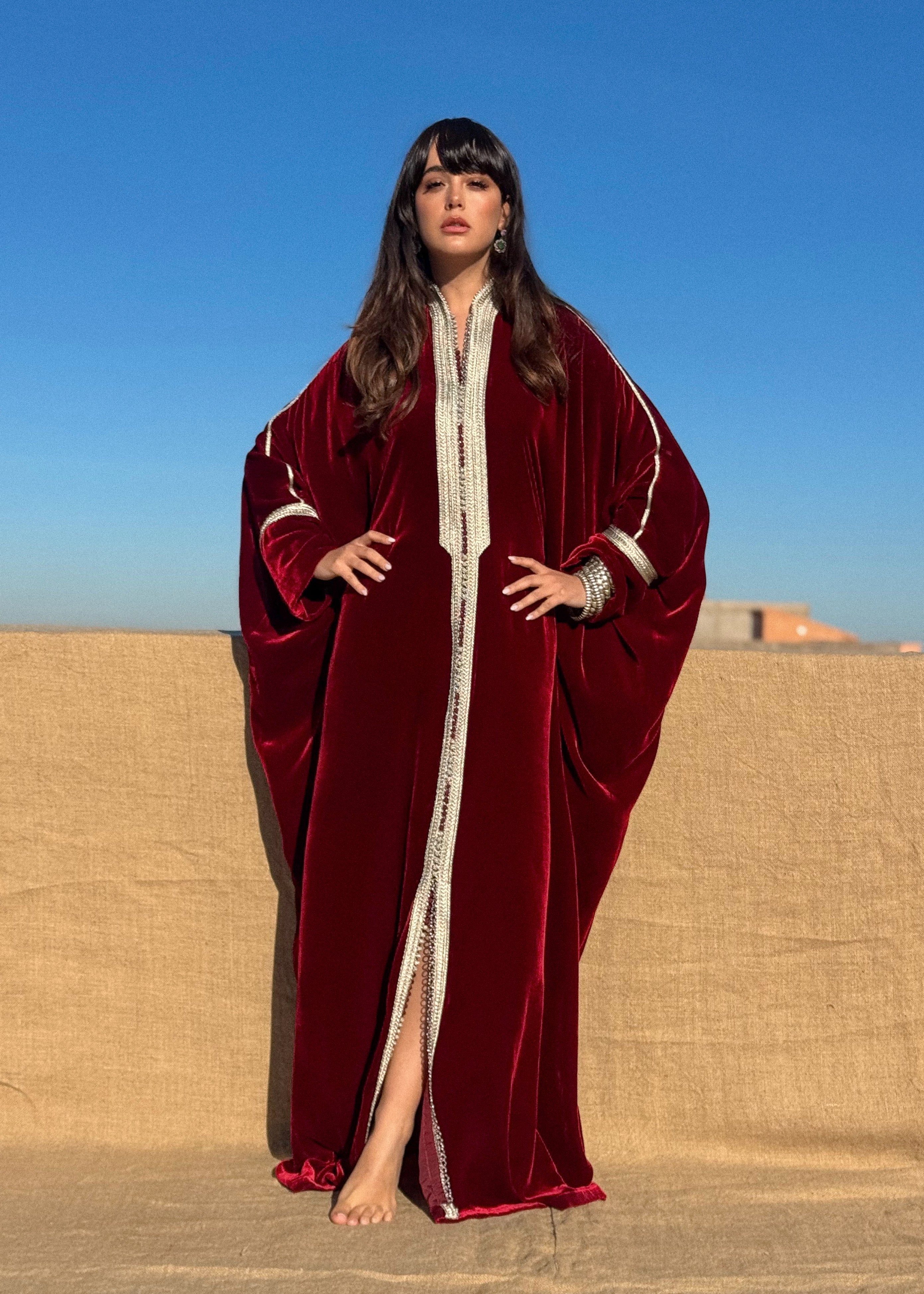 SHAHAD SILK VELVET KAFTAN