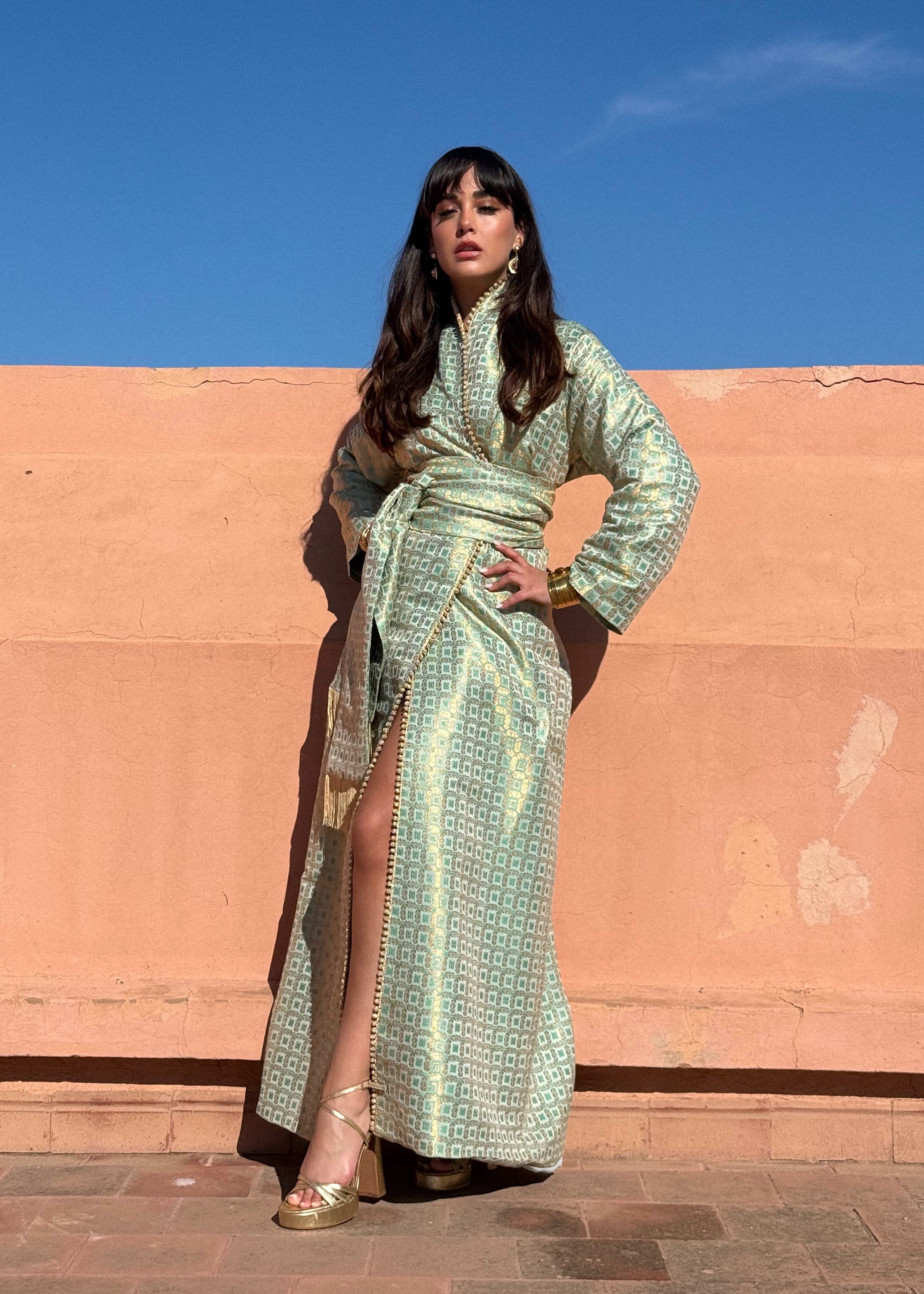 HAYA SILK BROCADE KAFTAN KIMONO