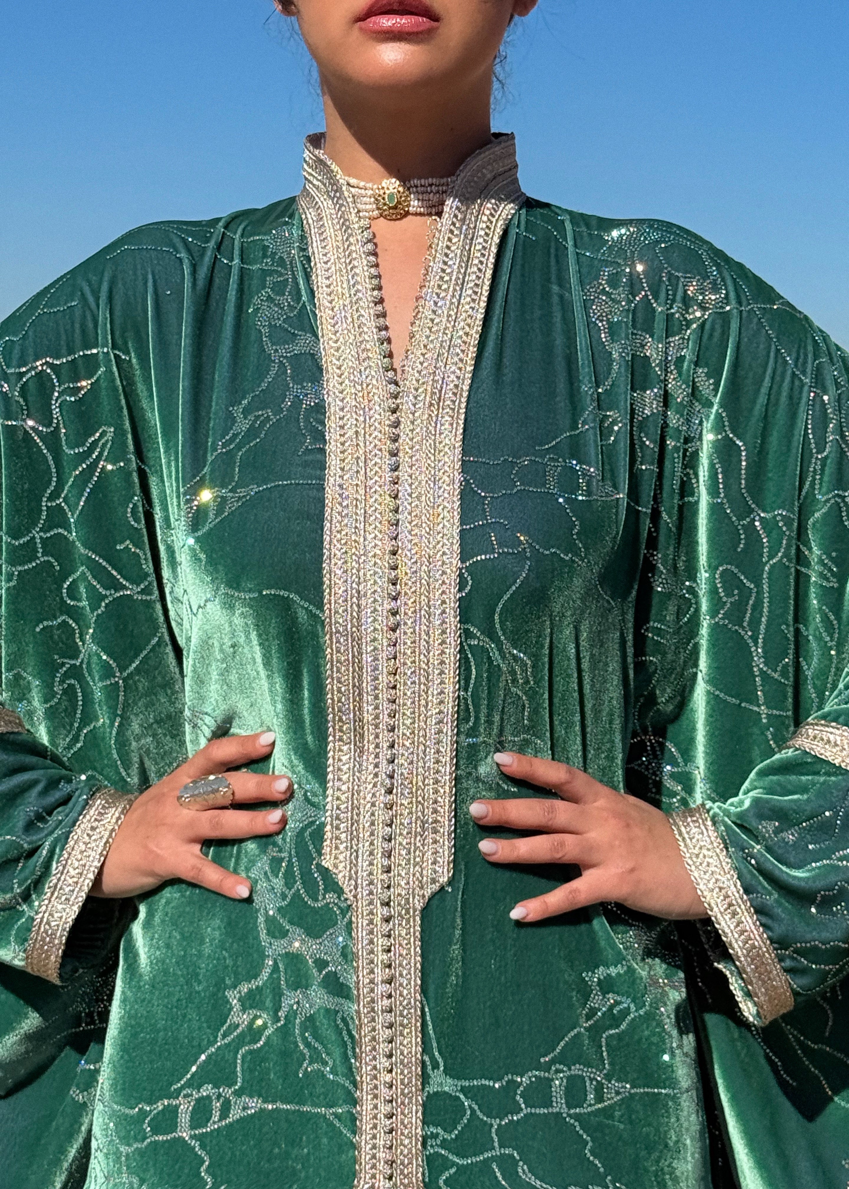 SAMAR SILK VELVET KAFTAN