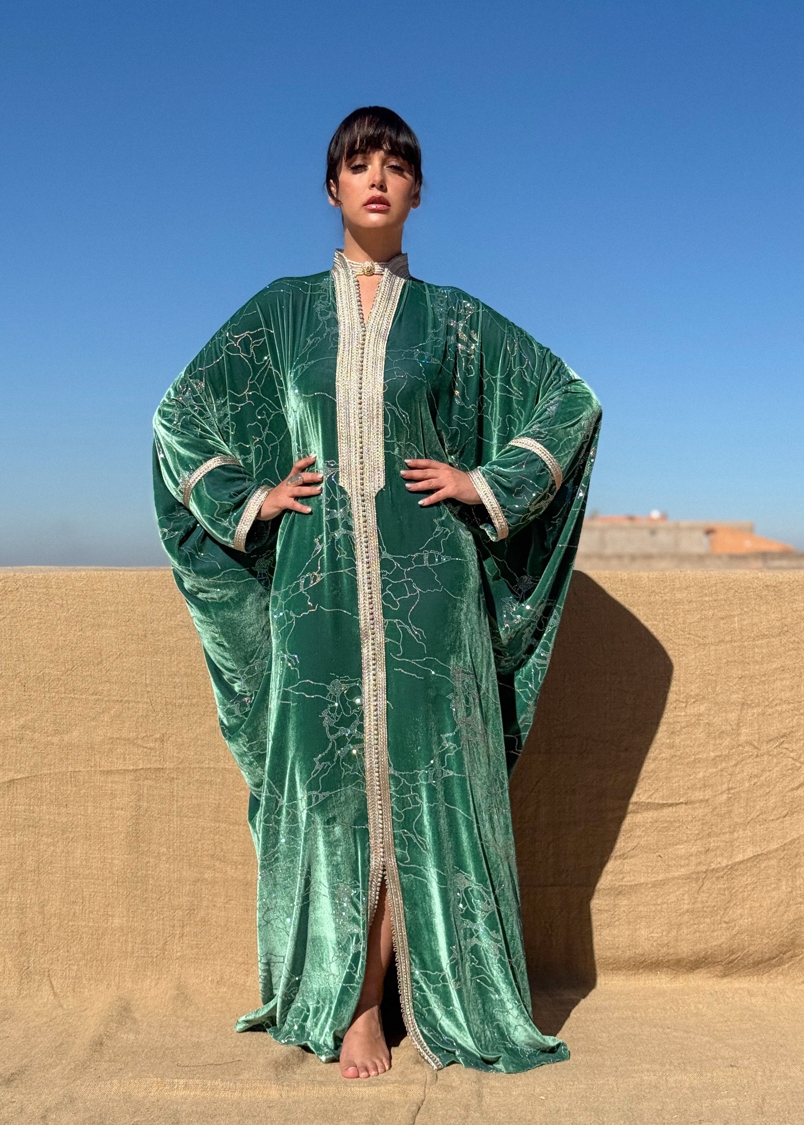 SAMAR SILK VELVET KAFTAN
