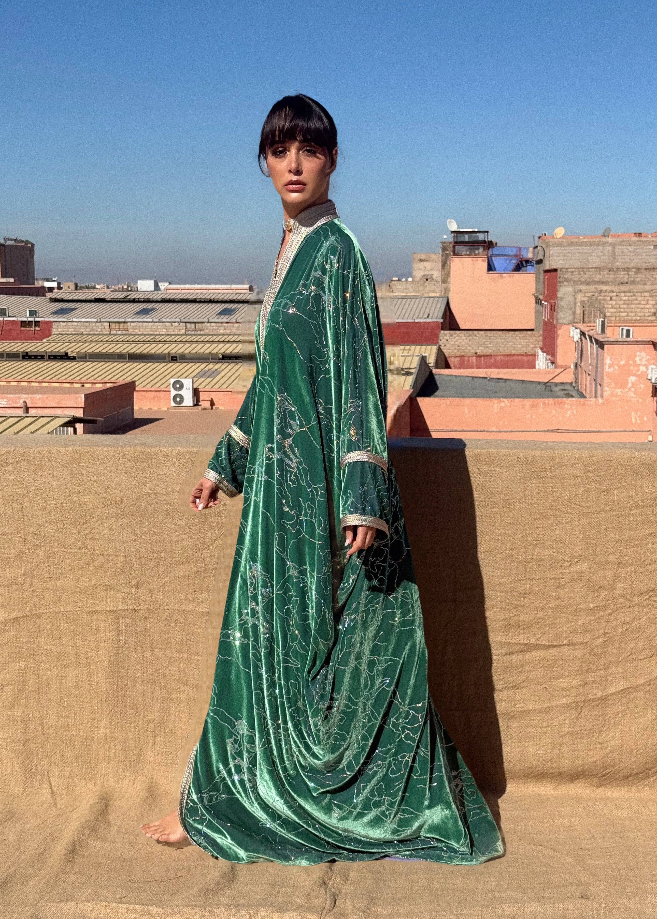 SAMAR SILK VELVET KAFTAN