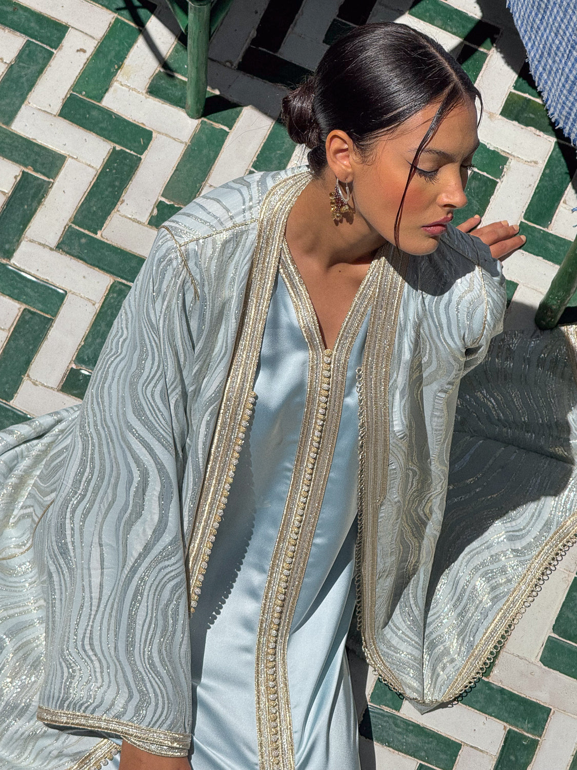 KHALISAH TWO-PIECE SILK KAFTAN