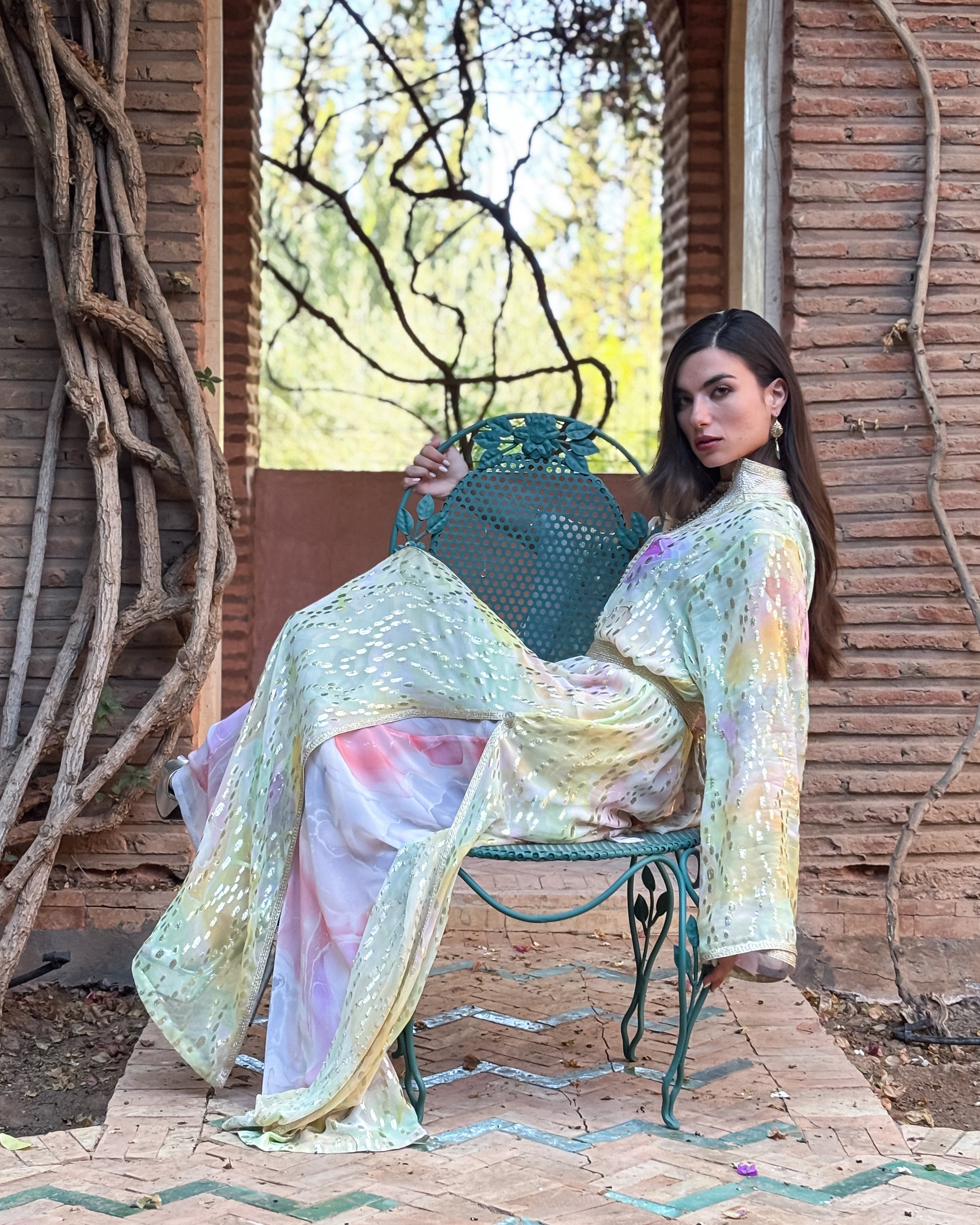 NARNIA PASTEL SILK KAFTAN