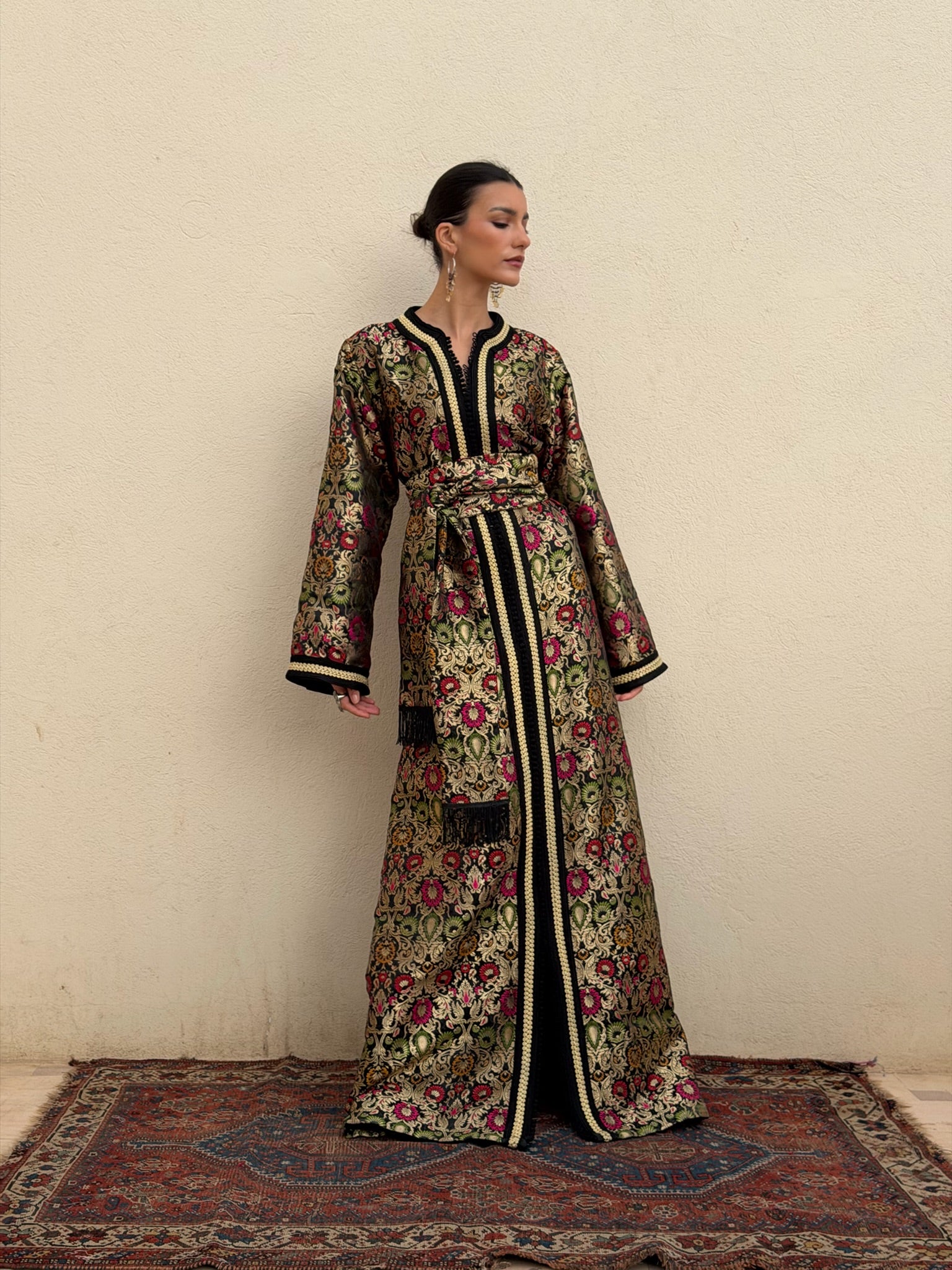 IKRAM SILK BROCADE KAFTAN