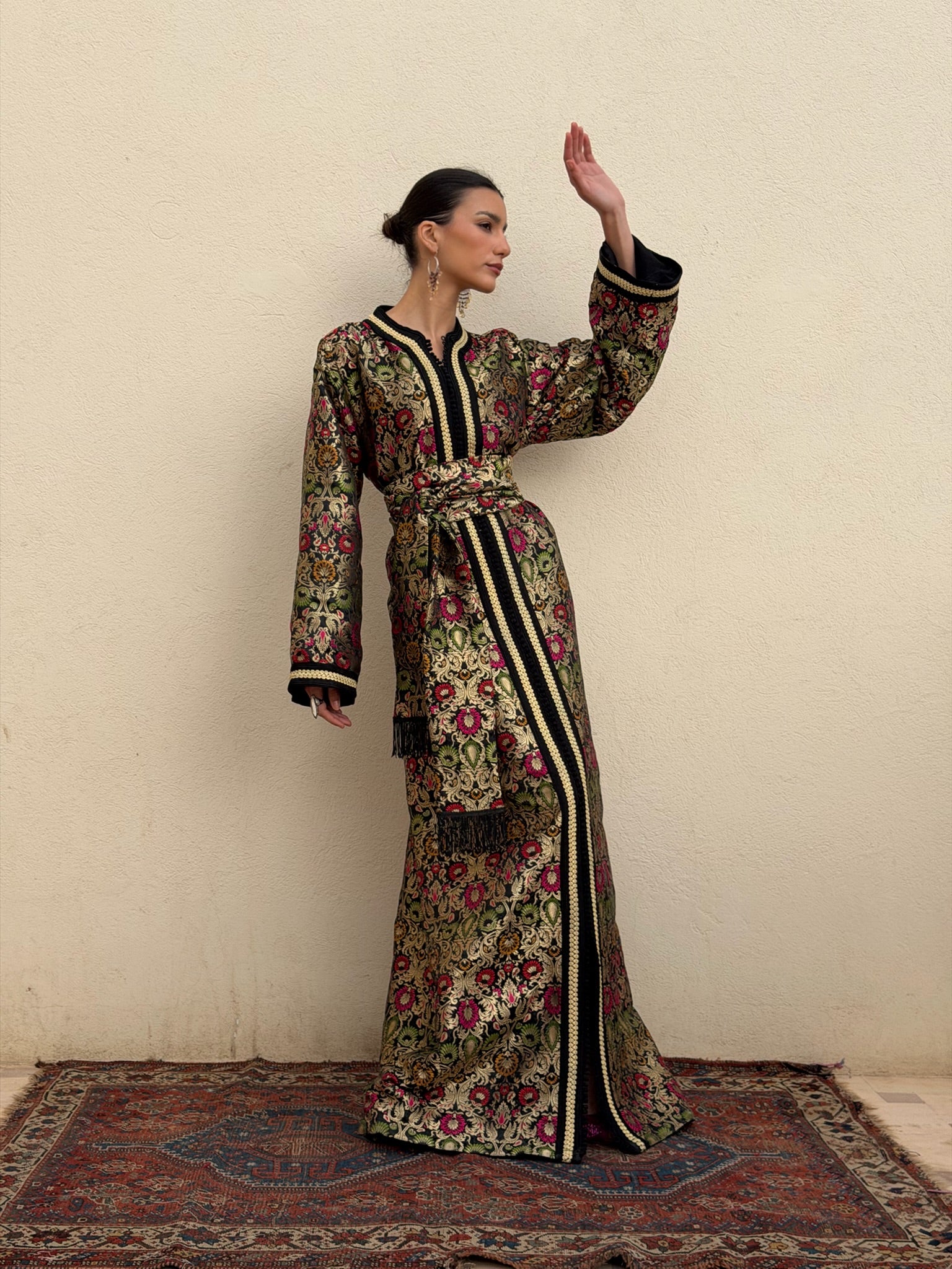 IKRAM SILK BROCADE KAFTAN