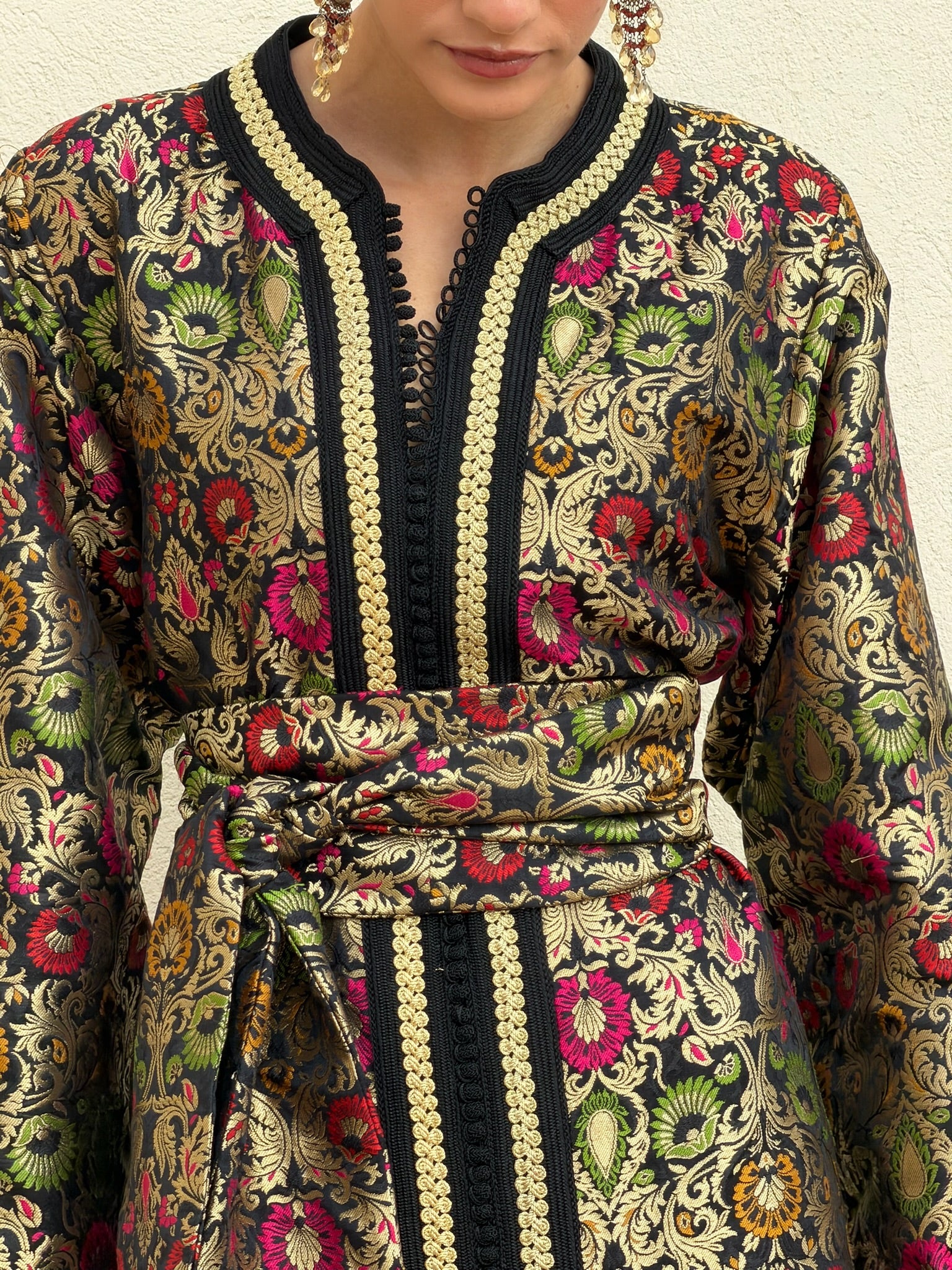 IKRAM SILK BROCADE KAFTAN