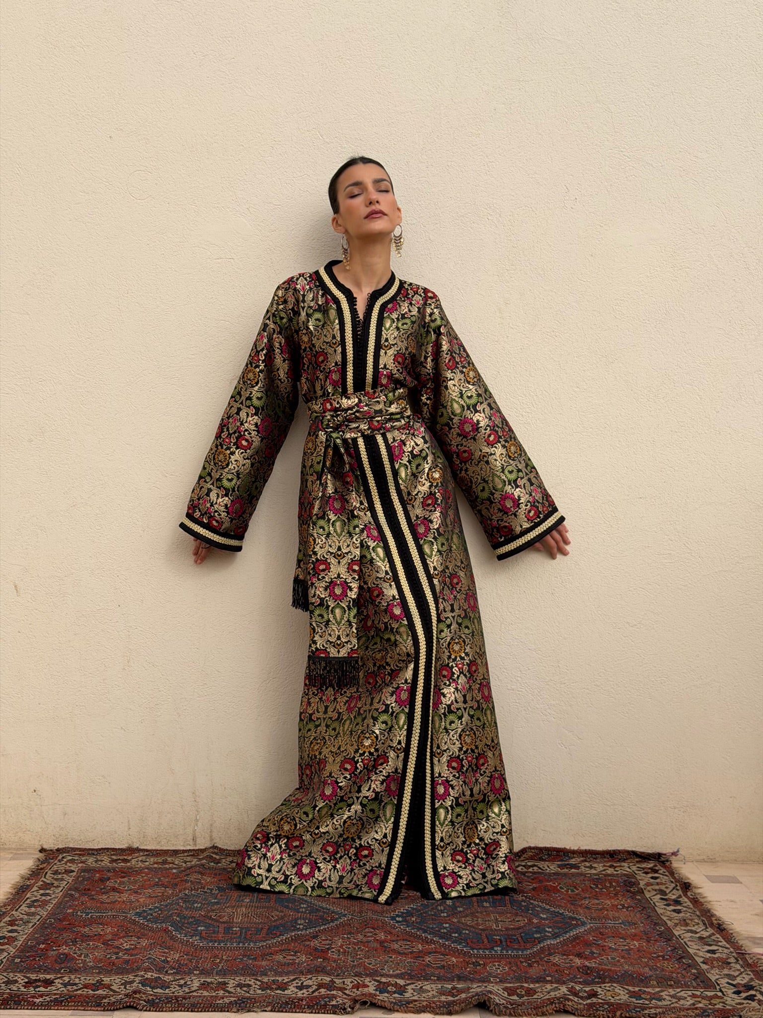 IKRAM SILK BROCADE KAFTAN