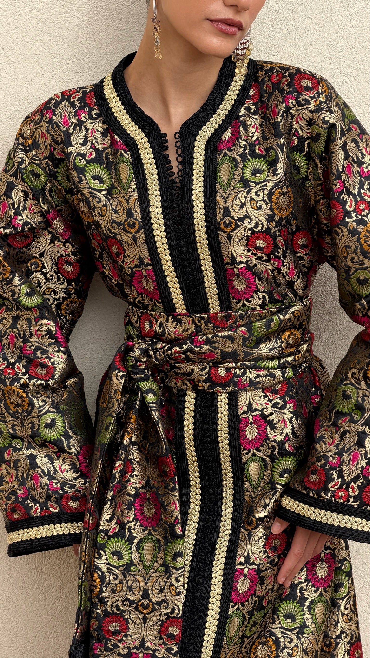 IKRAM SILK BROCADE KAFTAN