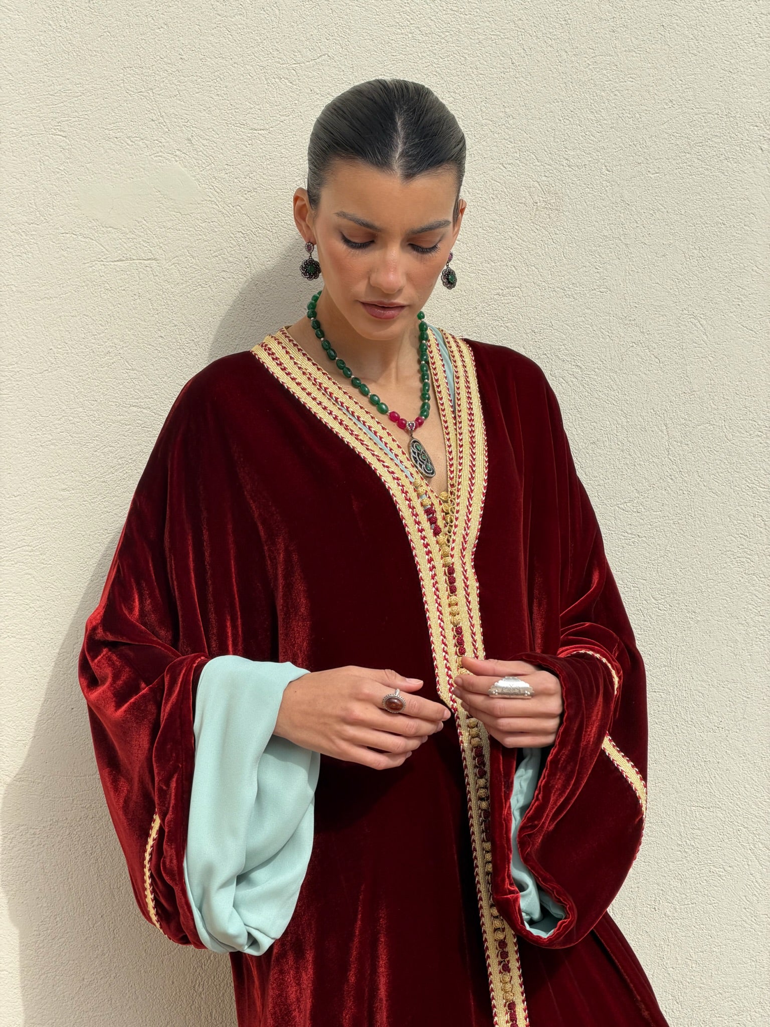YAKOUT TWO-PIECE SILK KAFTAN