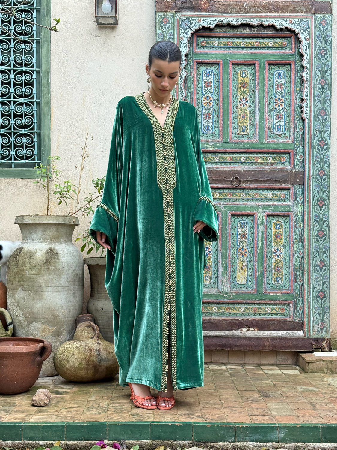 HANIN SILK VELVET KAFTAN