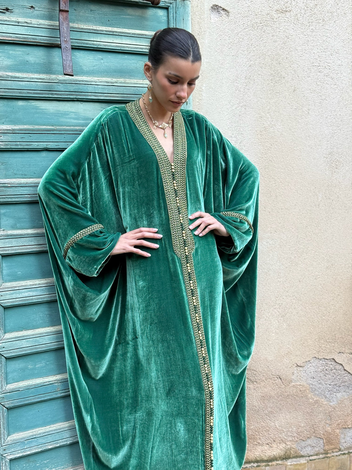 HANIN SILK VELVET KAFTAN