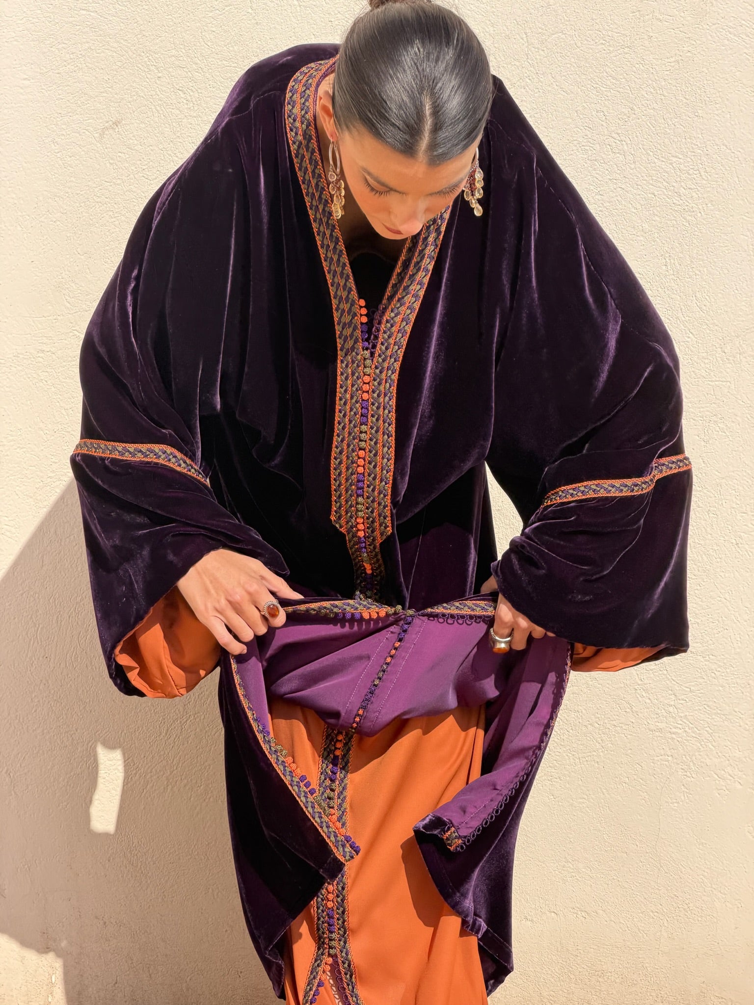HAJAR TWO-PIECE SILK KAFTAN
