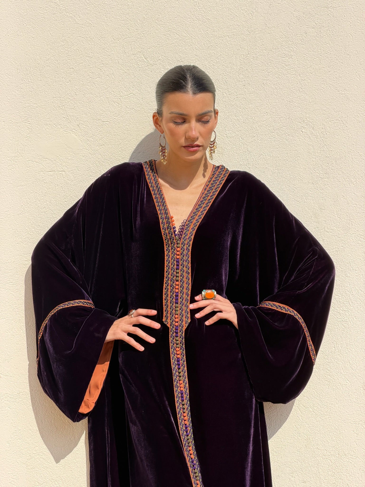 HAJAR TWO-PIECE SILK KAFTAN