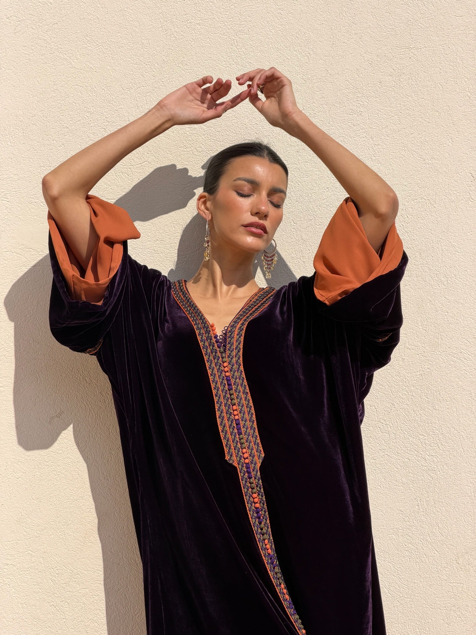 HAJAR TWO-PIECE SILK KAFTAN