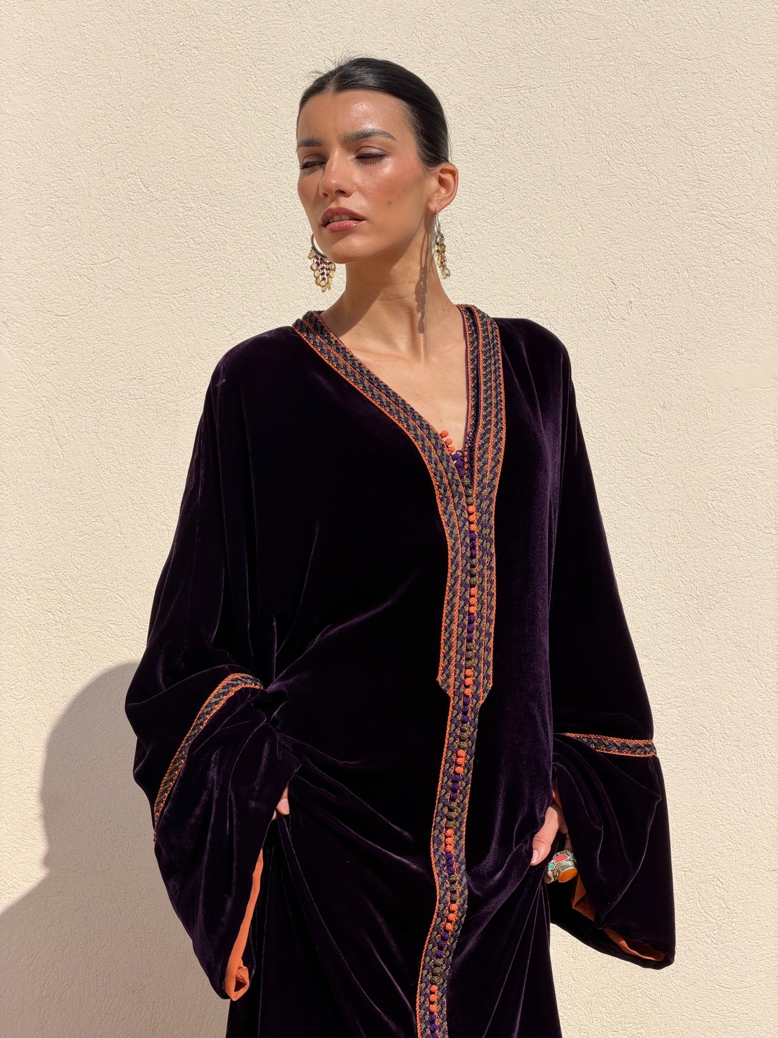 HAJAR TWO-PIECE SILK KAFTAN