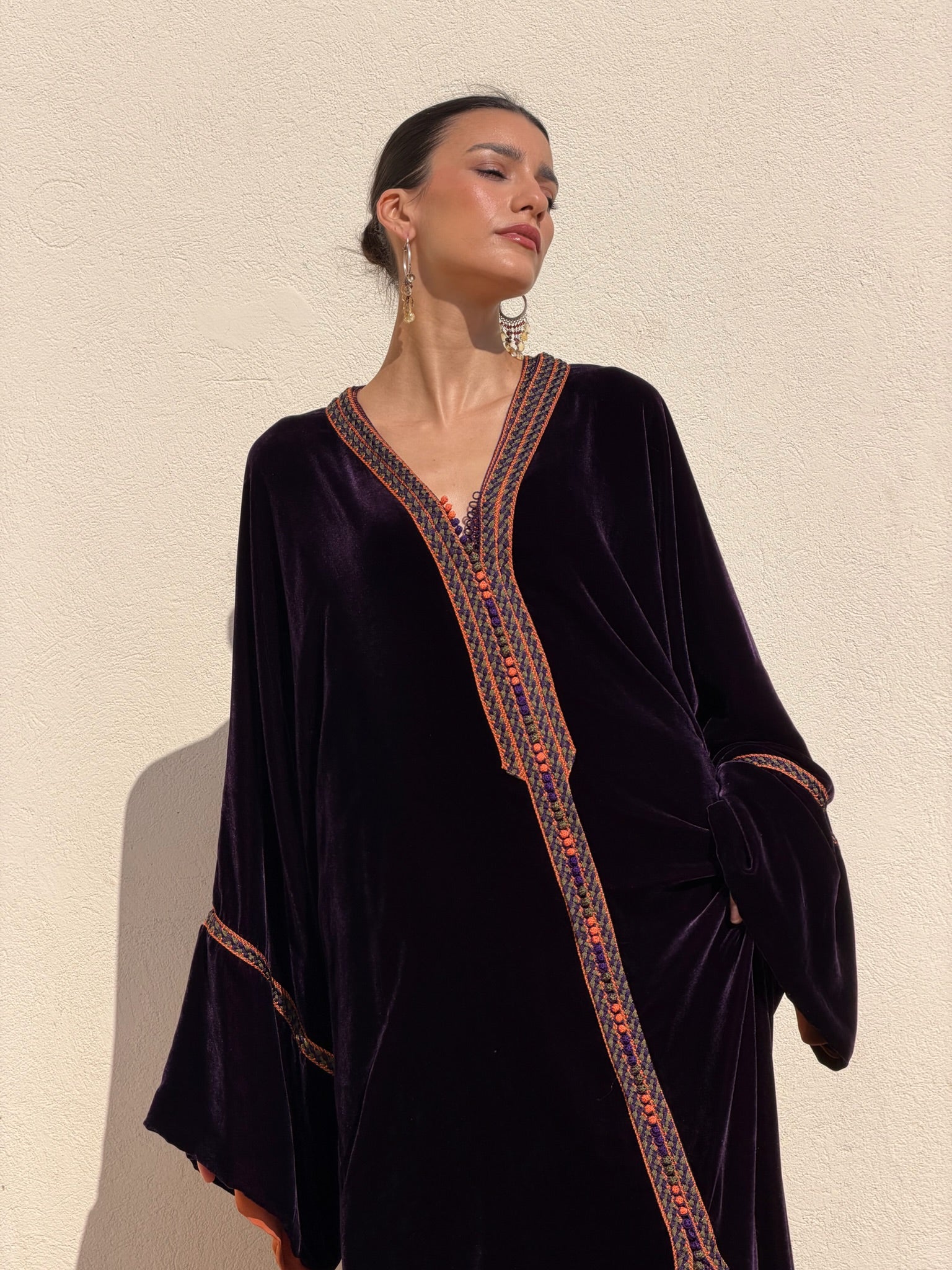 HAJAR TWO-PIECE SILK KAFTAN
