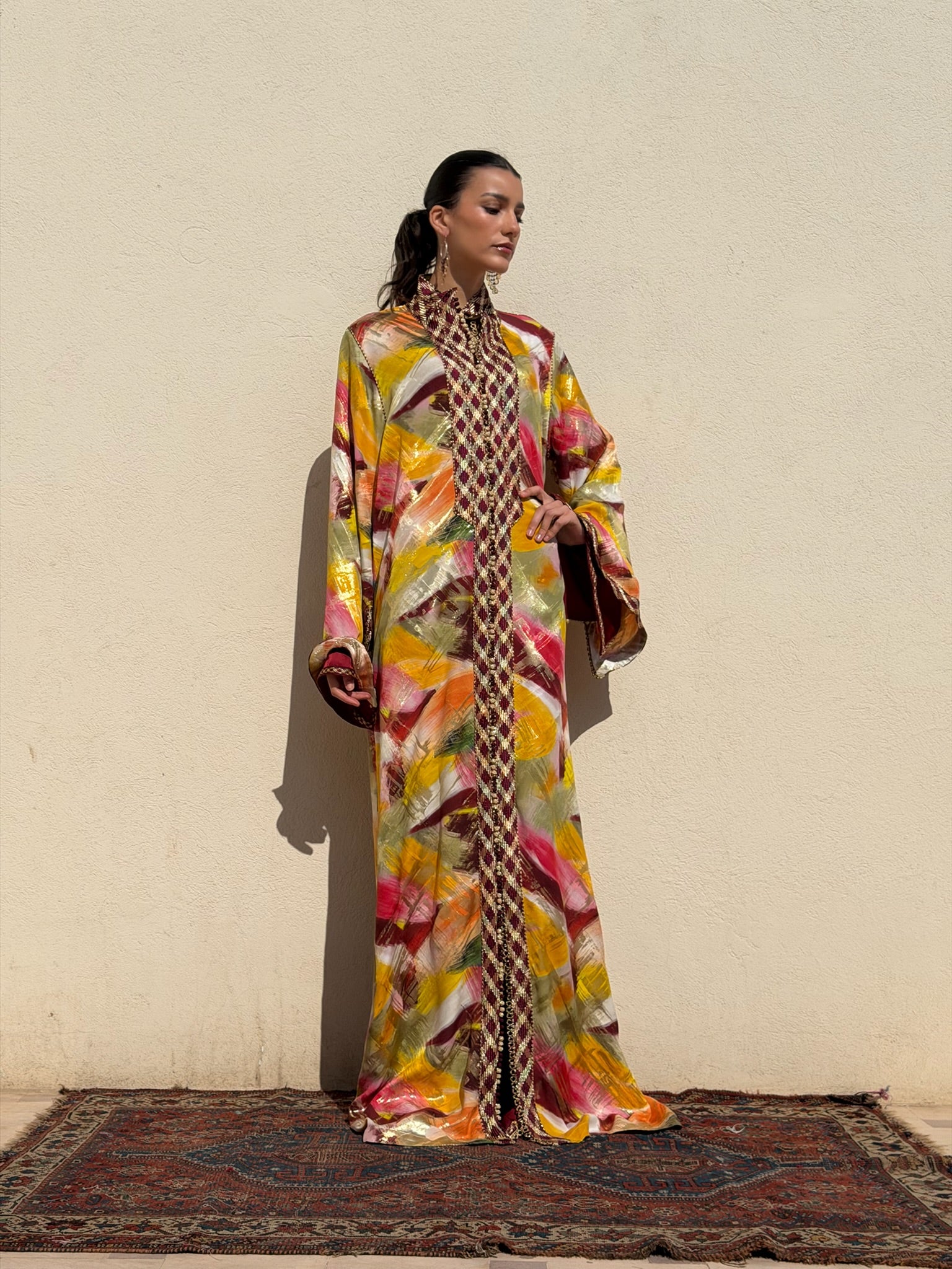 RITAJ TWO-PIECE SILK KAFTAN