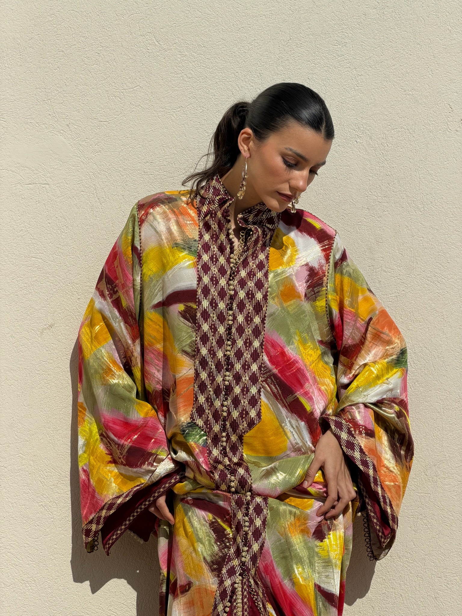 RITAJ TWO-PIECE SILK KAFTAN