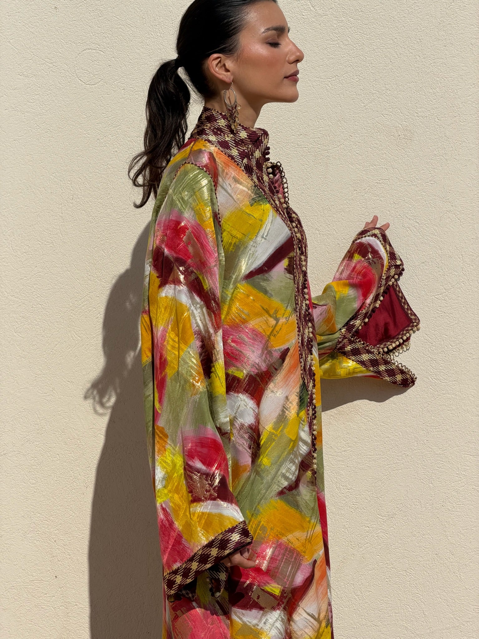 RITAJ TWO-PIECE SILK KAFTAN