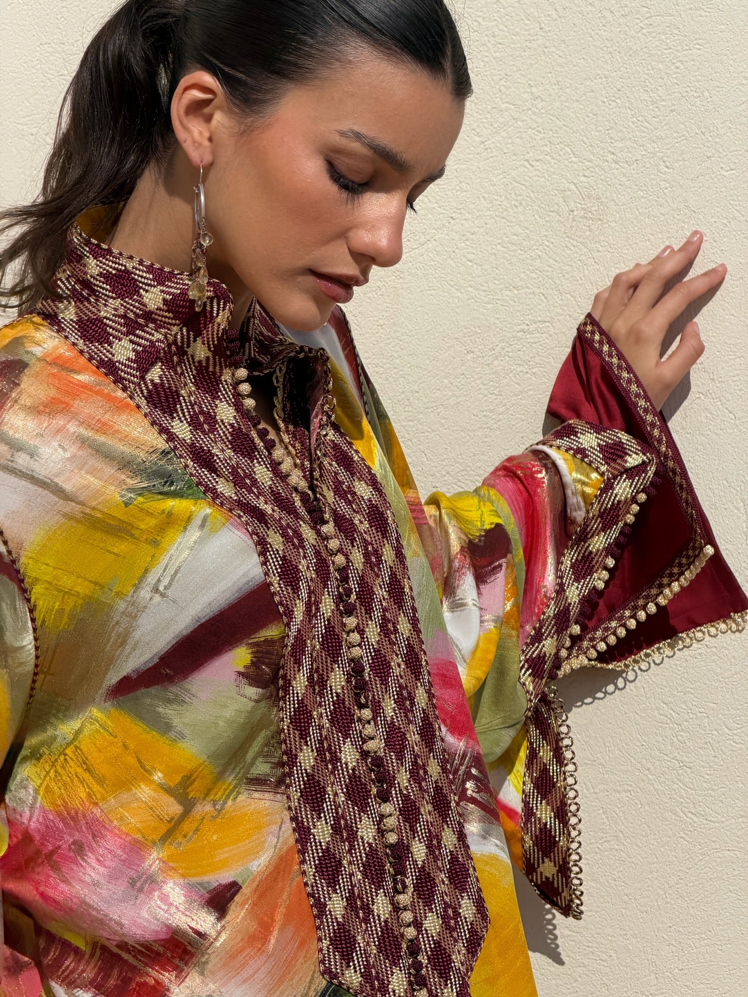RITAJ TWO-PIECE SILK KAFTAN