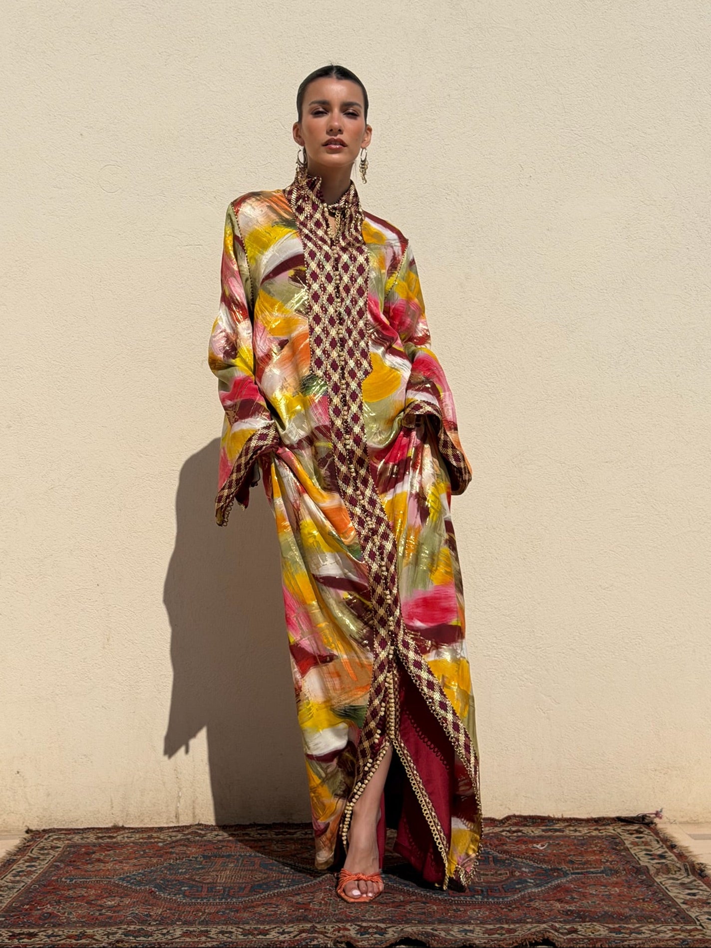 RITAJ TWO-PIECE SILK KAFTAN