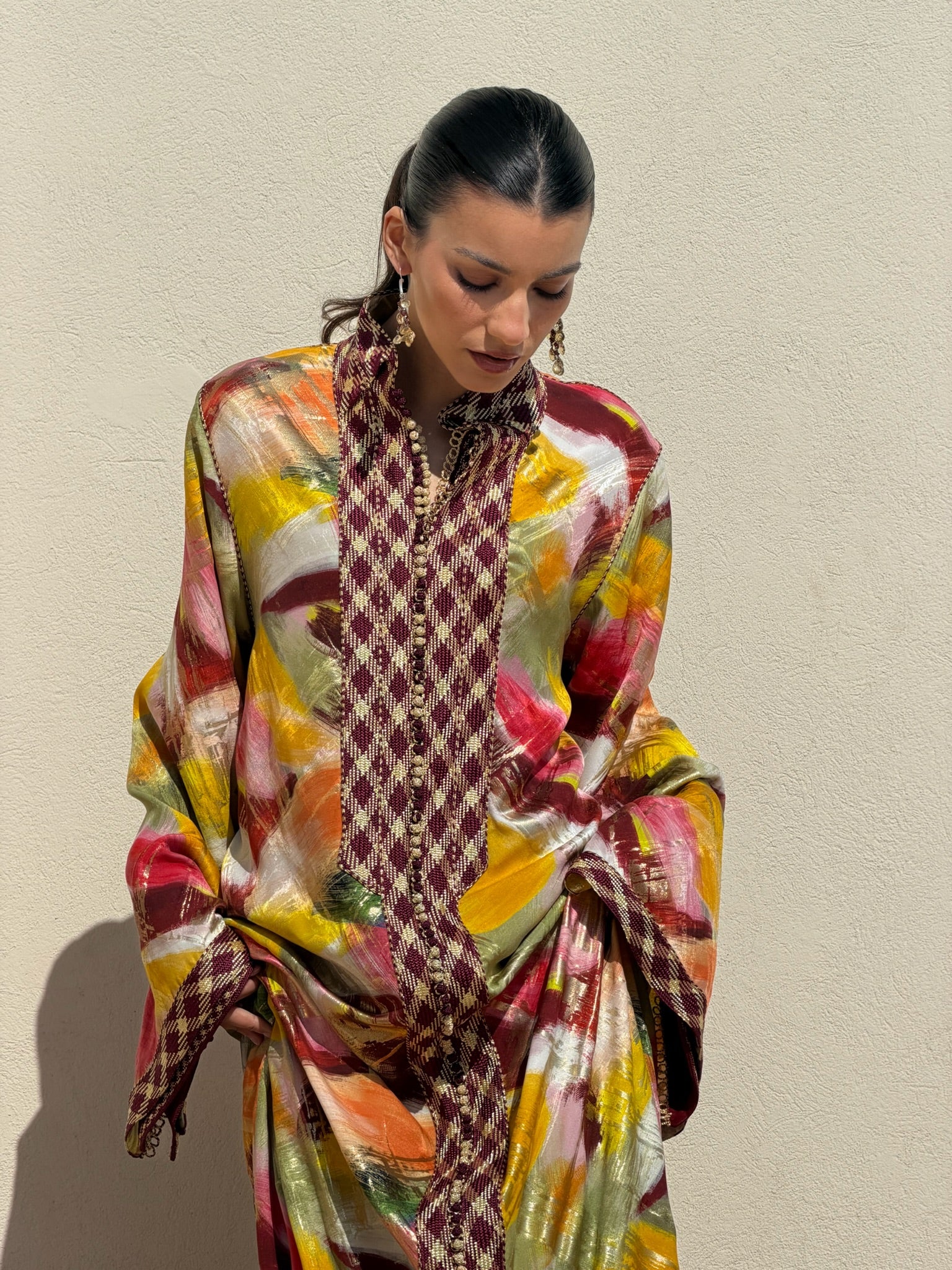 RITAJ TWO-PIECE SILK KAFTAN