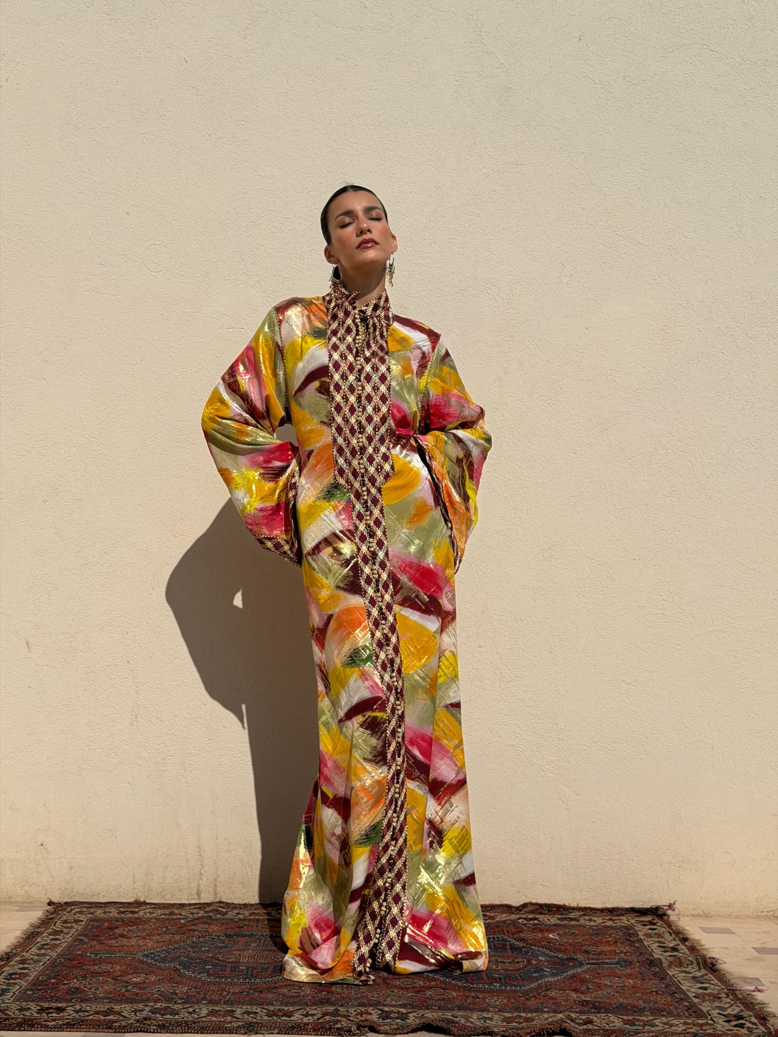 RITAJ TWO-PIECE SILK KAFTAN