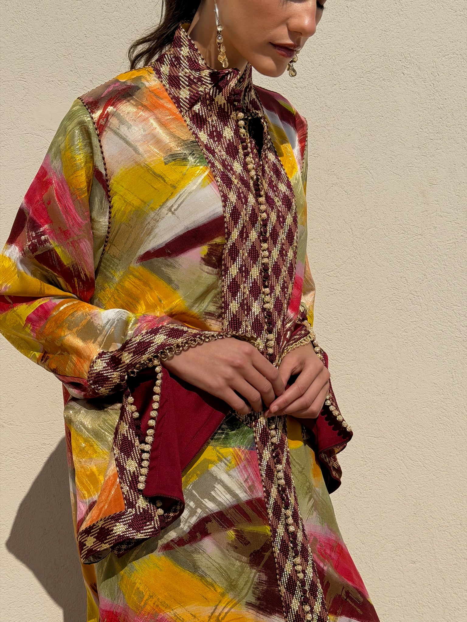 RITAJ TWO-PIECE SILK KAFTAN