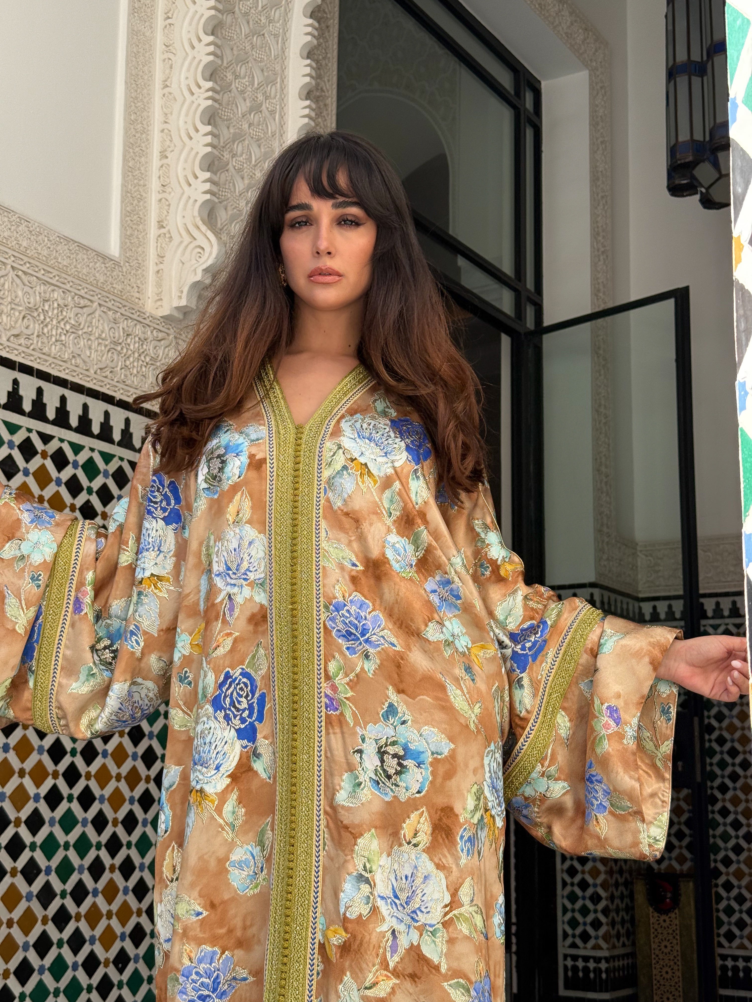LILA FLORAL KAFTAN